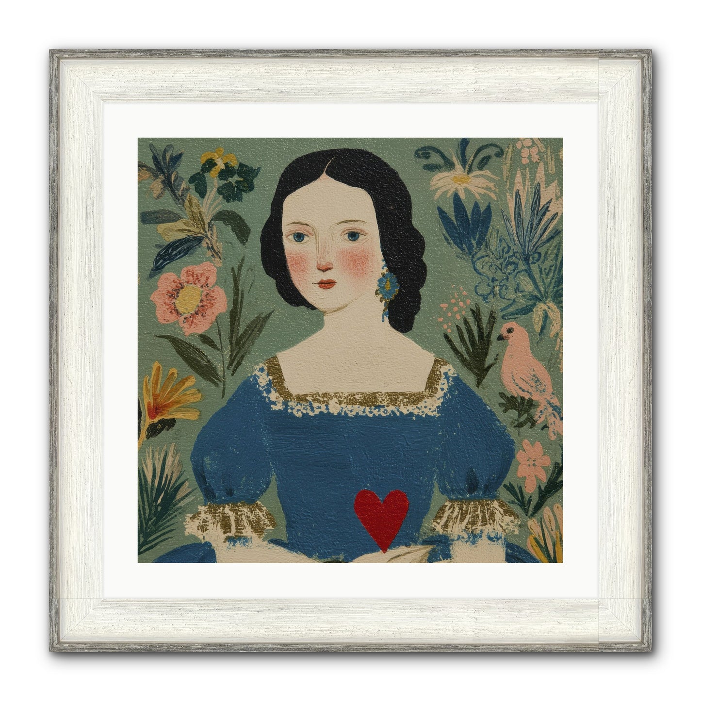 In The Garden Of Lasting Bonds Framed Print - Driftwood White 24x24
