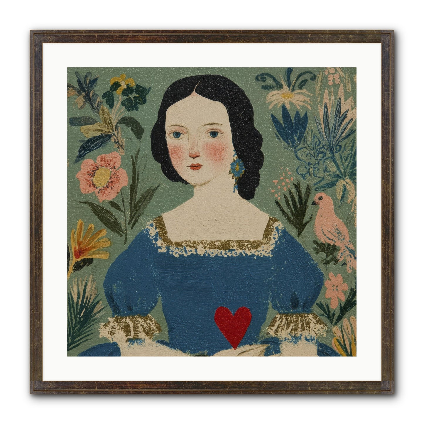 In The Garden Of Lasting Bonds Framed Print - Slimwoods Black/Gold 24x24