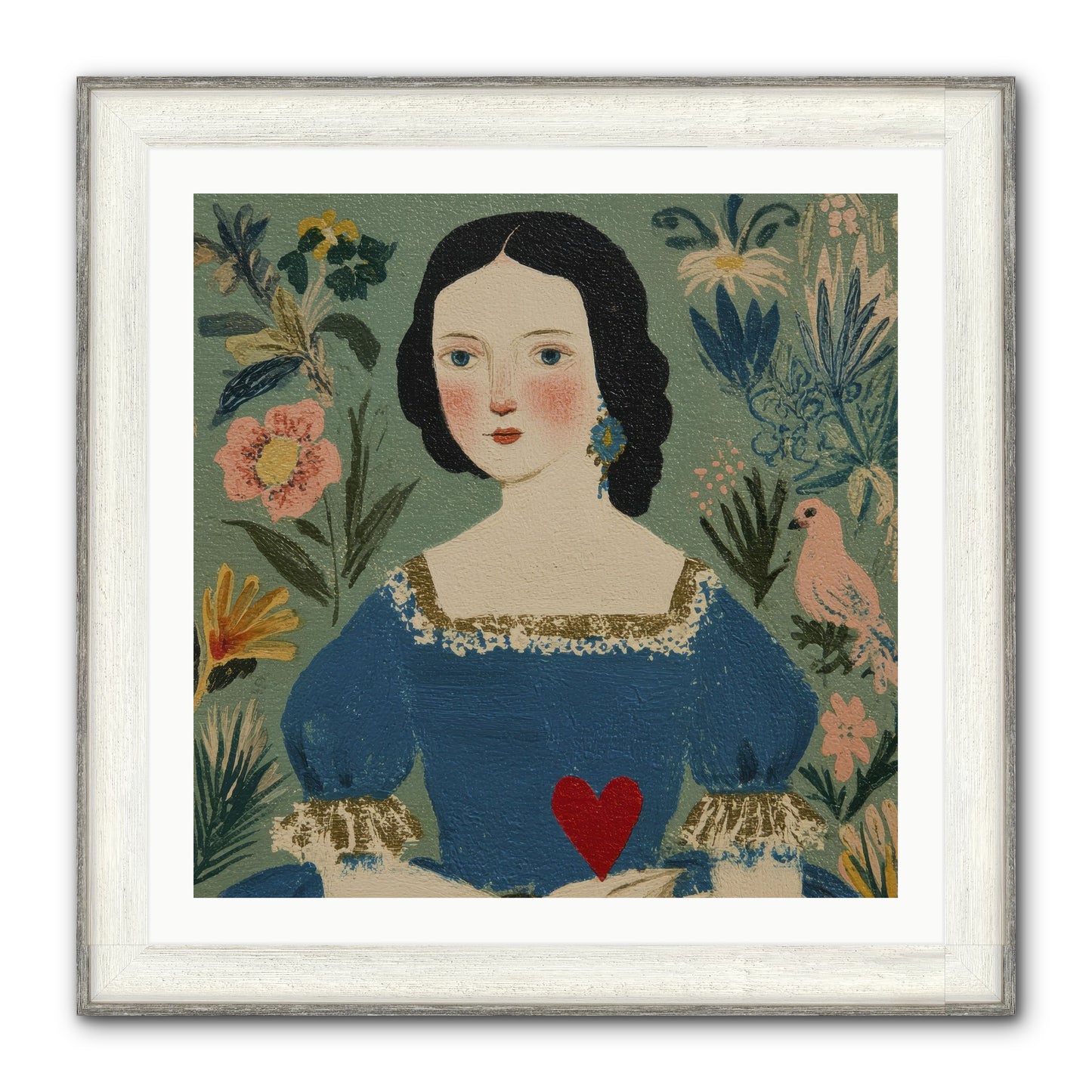 In The Garden Of Lasting Bonds Framed Print - Driftwood White 30x30
