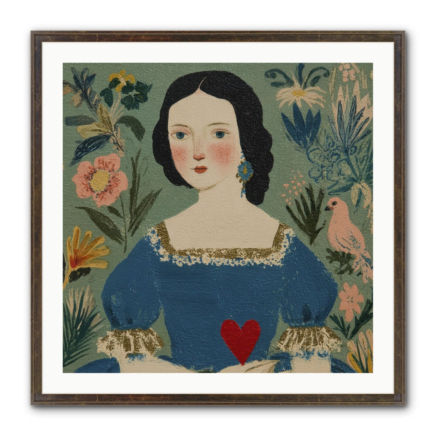 In The Garden Of Lasting Bonds Framed Print - Slimwoods Black/Gold 30x30