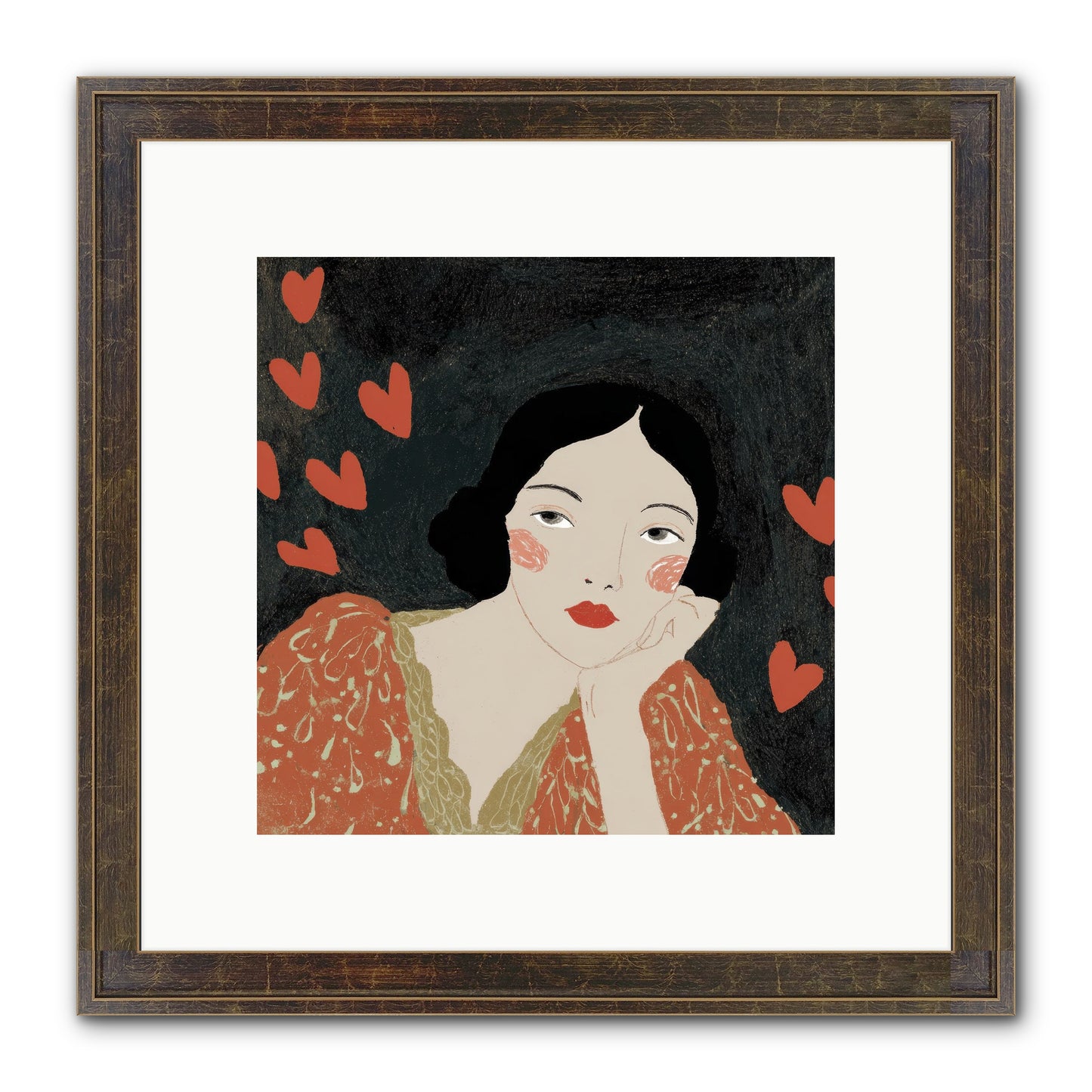 In The Sanctuary Of Two Framed Print - Slimwoods Black/Gold 10x10