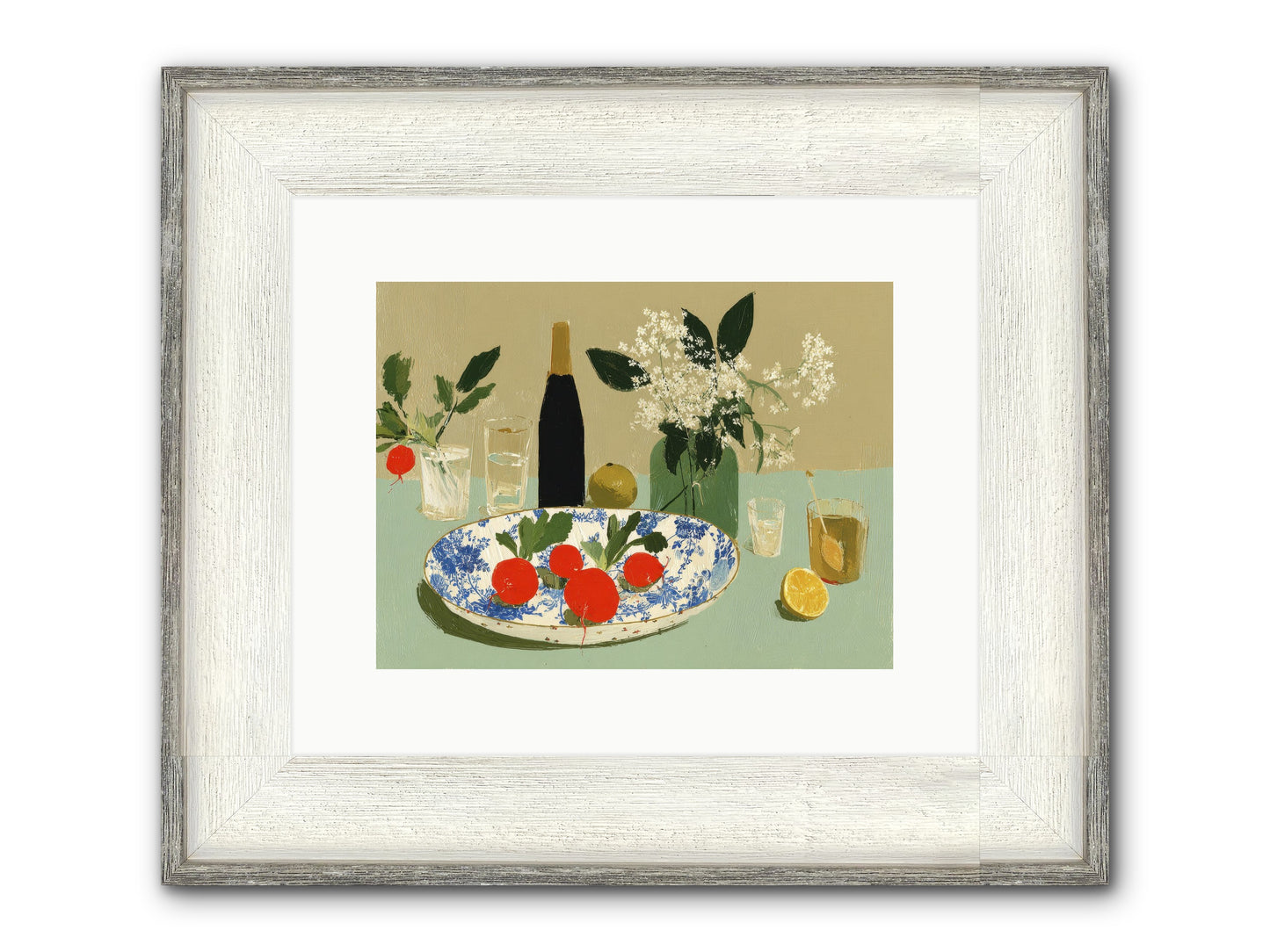 In The Stillness Framed Print - Driftwood White 12x9