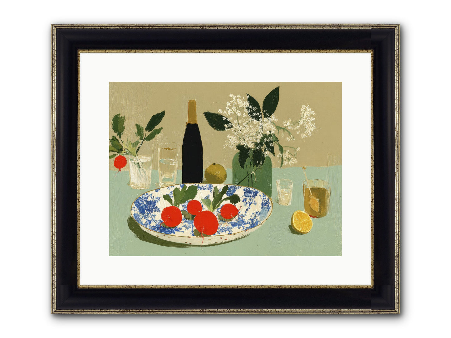 In The Stillness Framed Print - Black & Gold 16x12