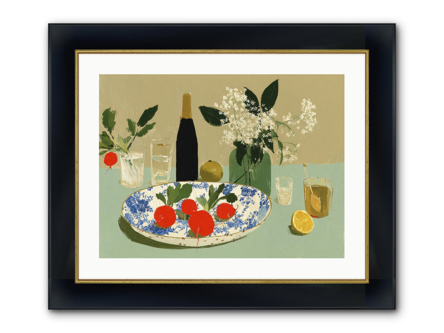 In The Stillness Framed Print - Wide Black w/Gold 24x18