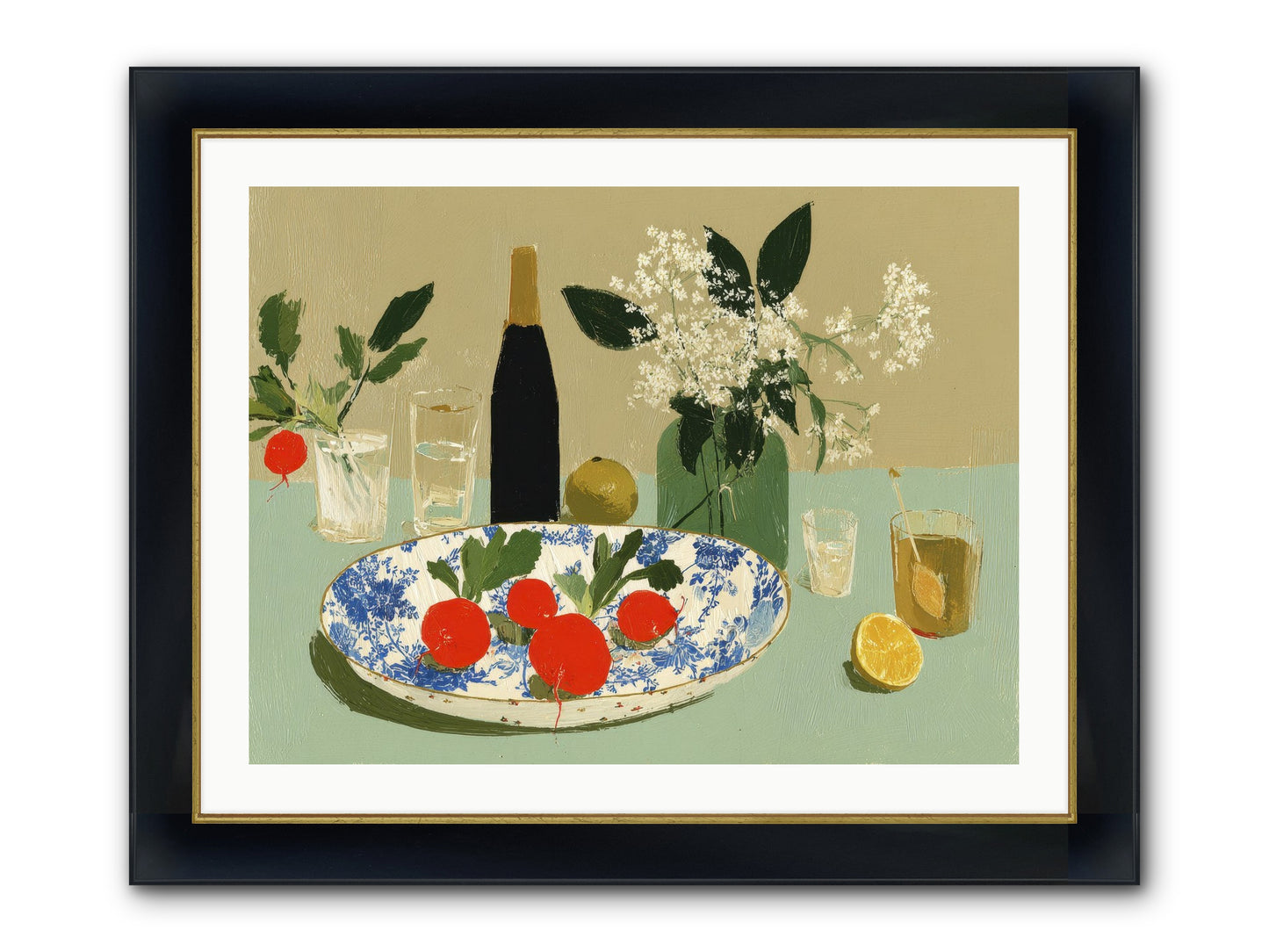 In The Stillness Framed Print - Wide Black w/Gold 32x24