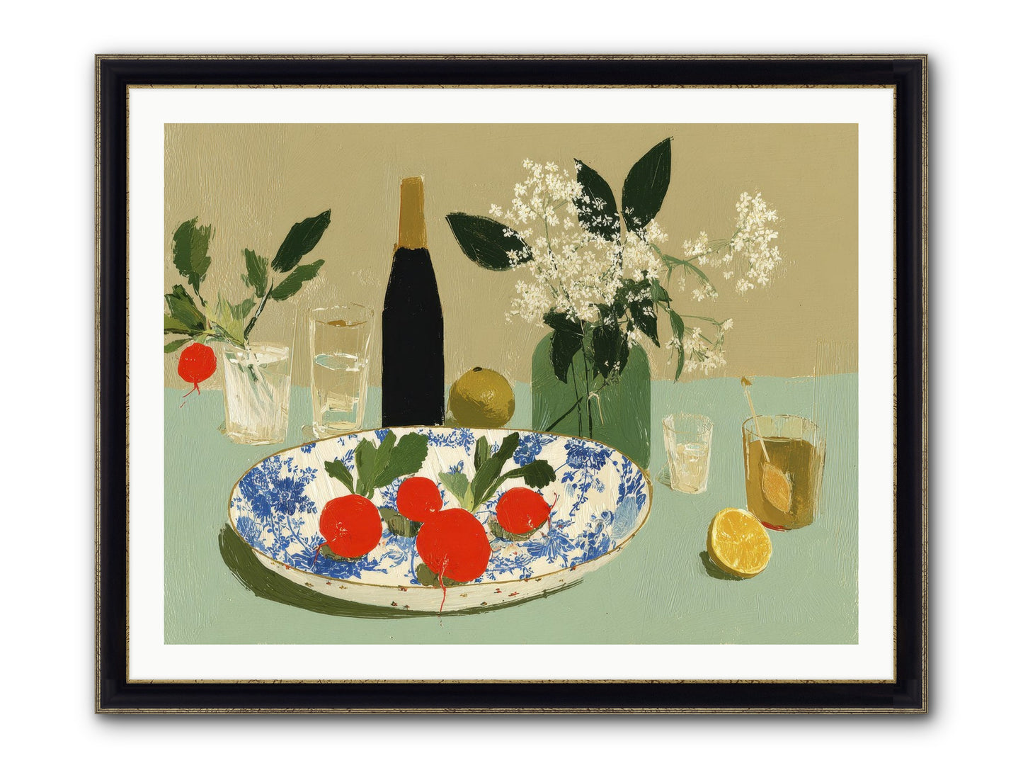 In The Stillness Framed Print - Black & Gold 40x30
