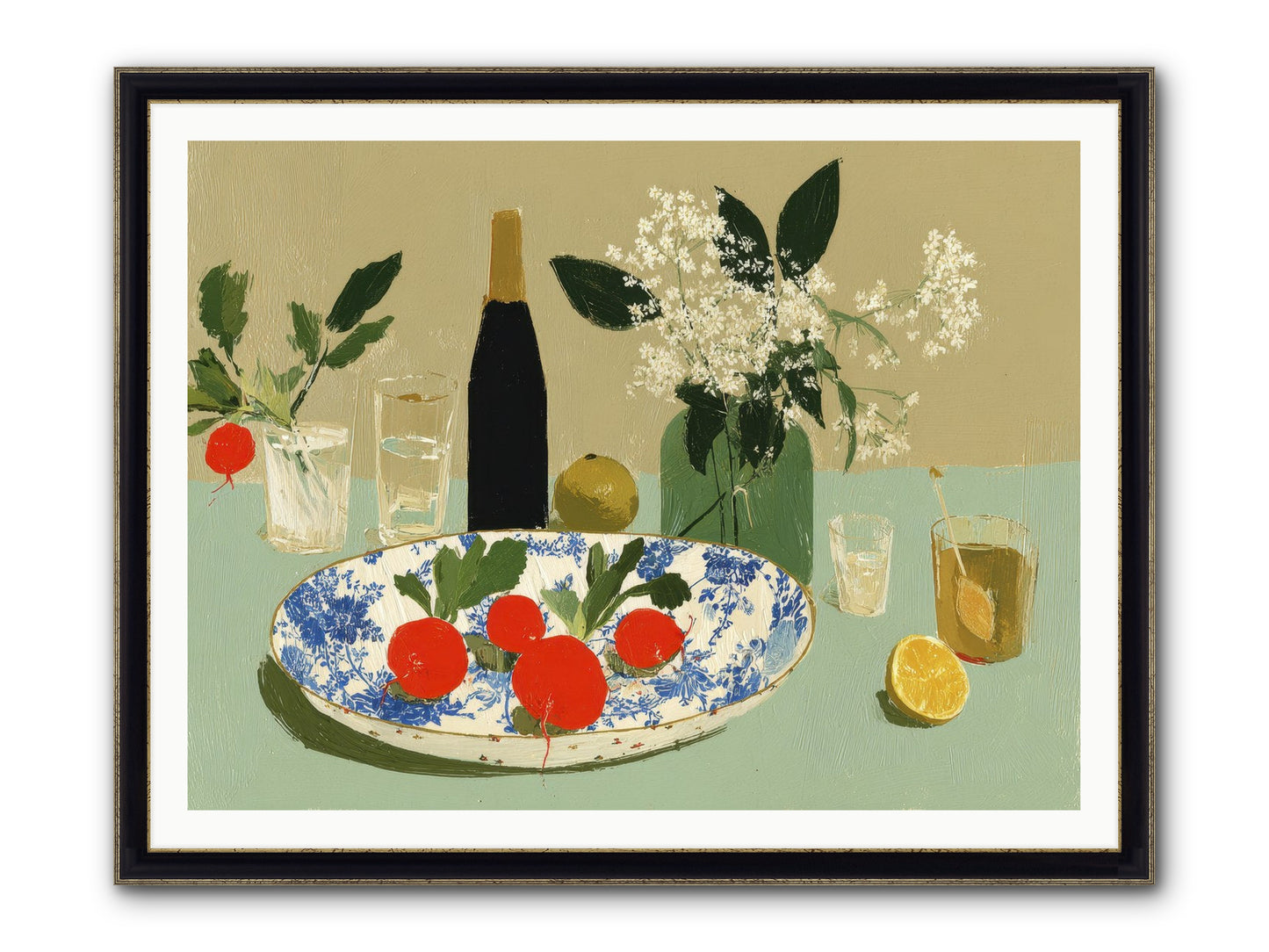 In The Stillness Framed Print - Black & Gold 48x36