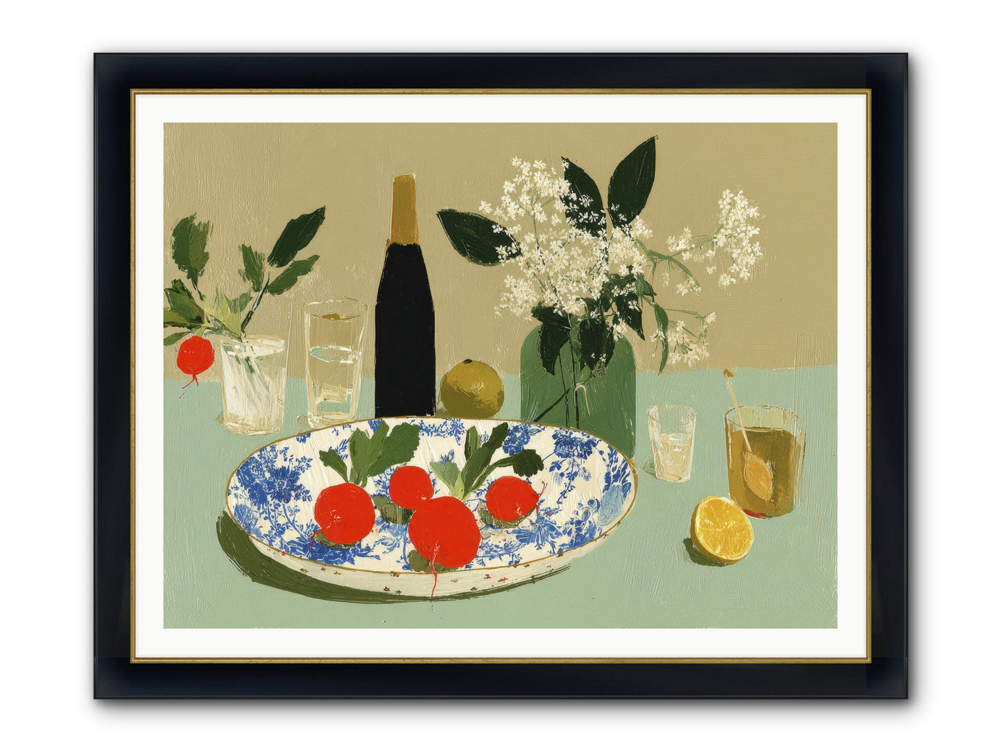 In The Stillness Framed Print - Wide Black w/Gold 48x36