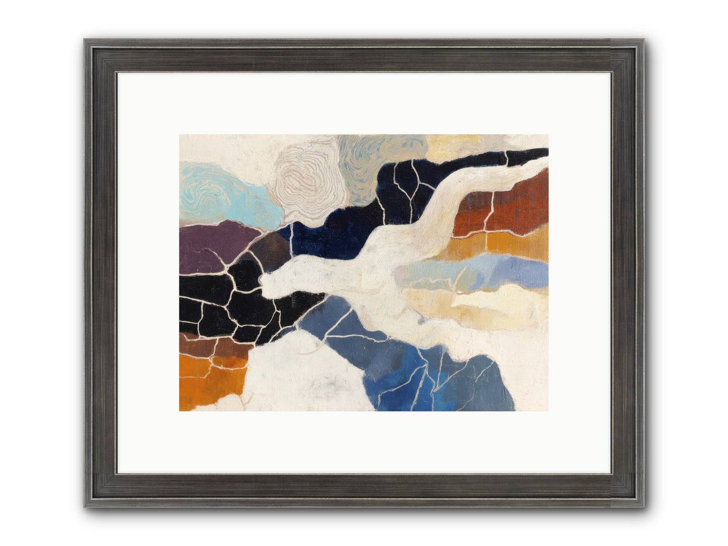 Incise Framed Print - Slimwoods Black/Silver 12x9