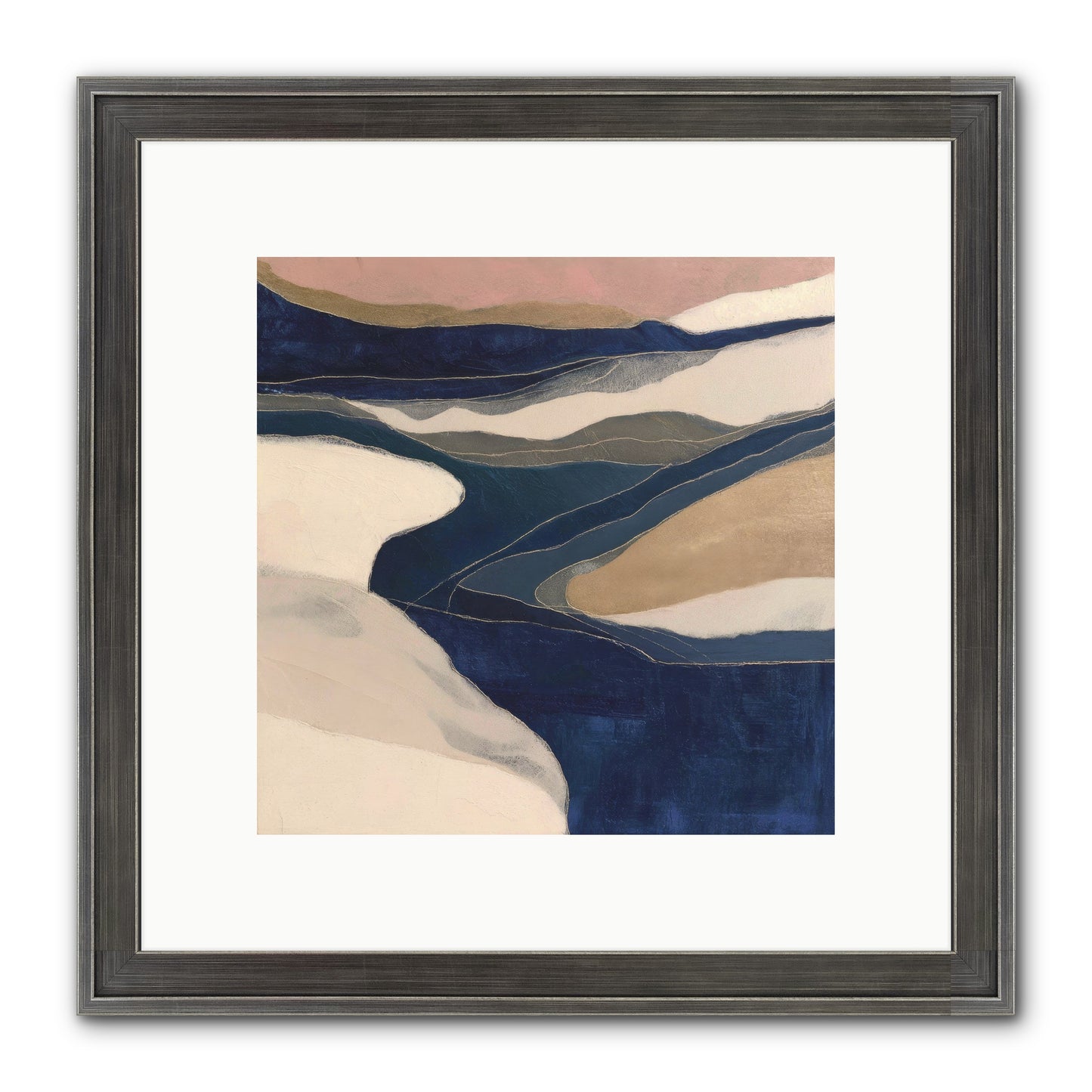 Indigo Framed Print - Slimwoods Black/Silver 10x10