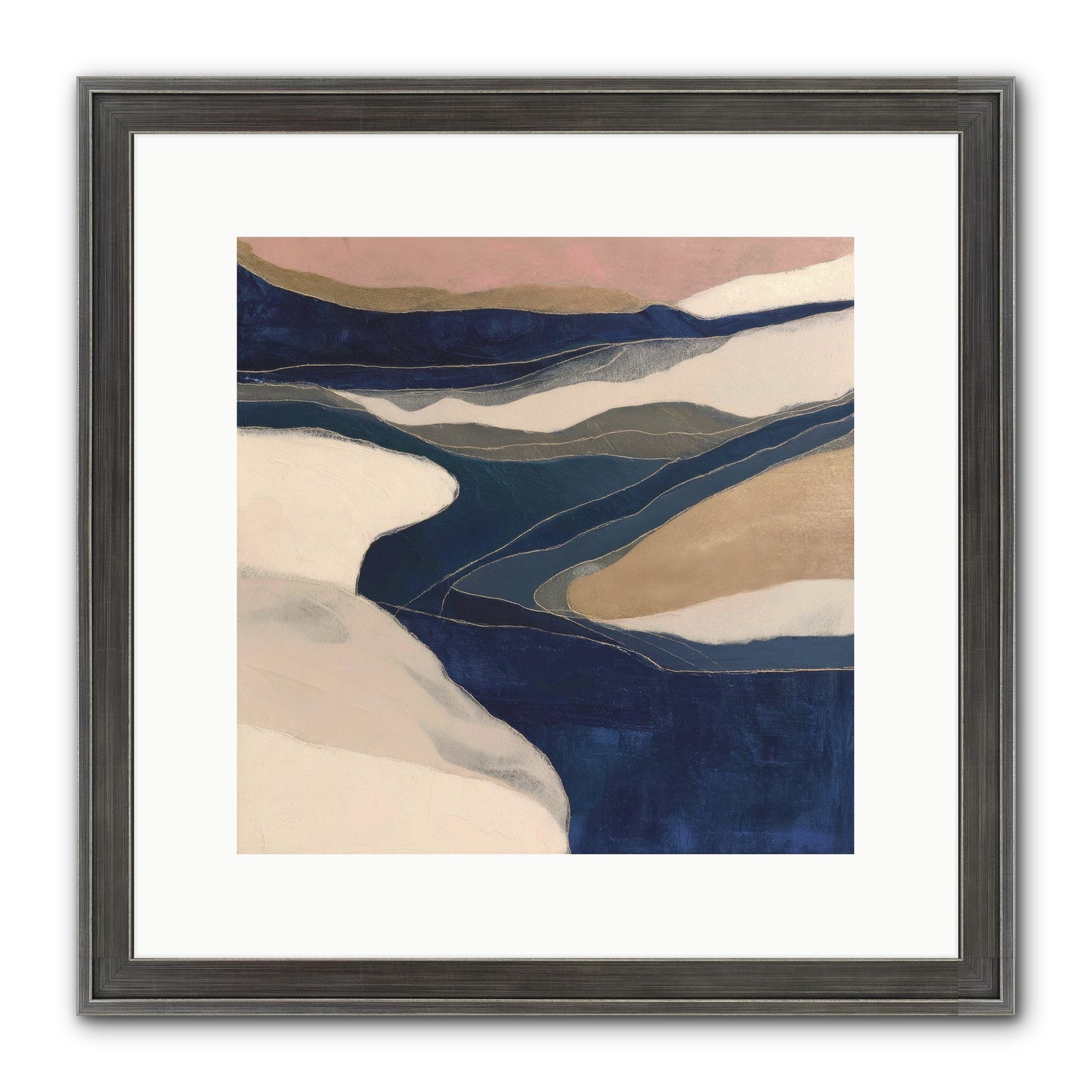Indigo Framed Print - Slimwoods Black/Silver 12x12