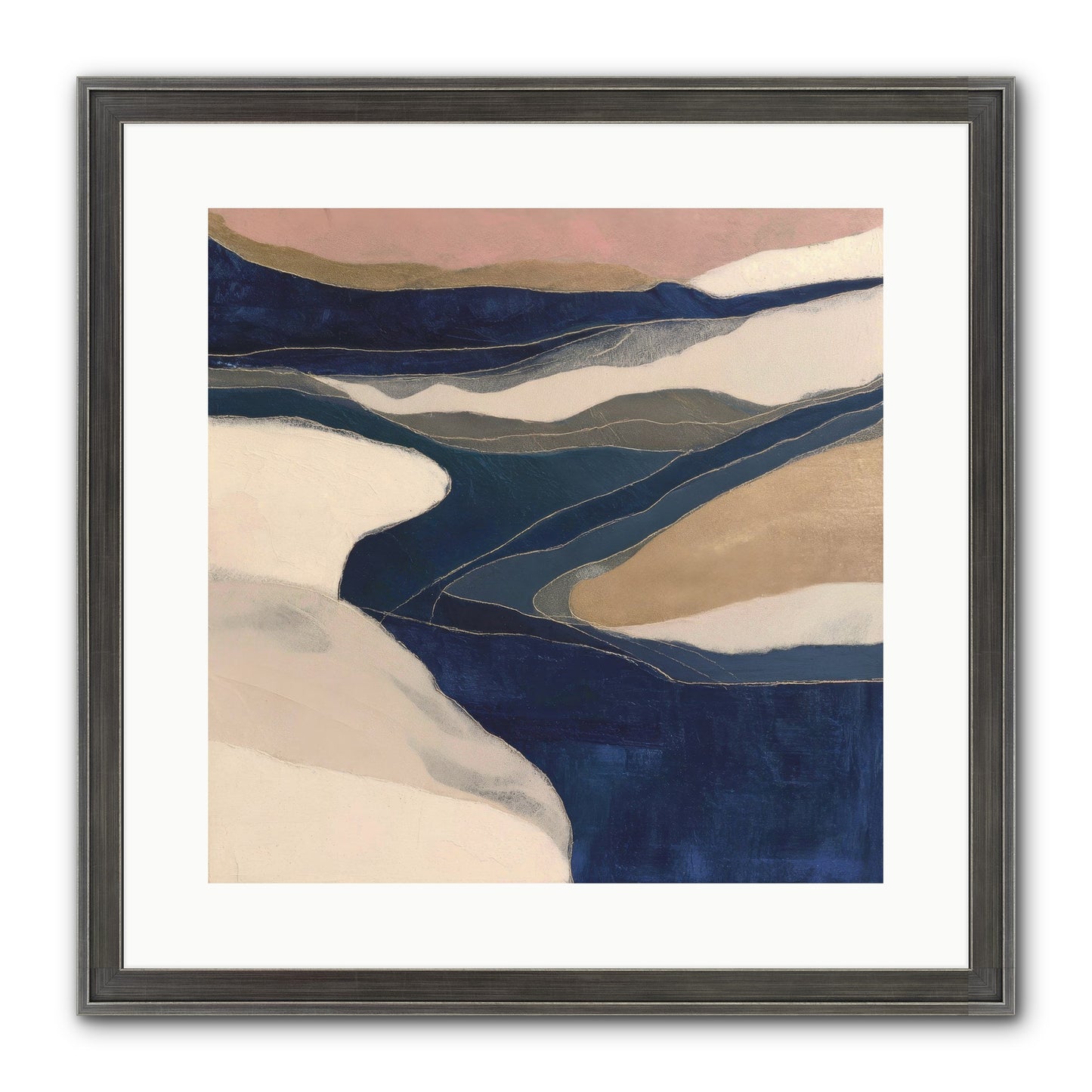 Indigo Framed Print - Slimwoods Black/Silver 16x16