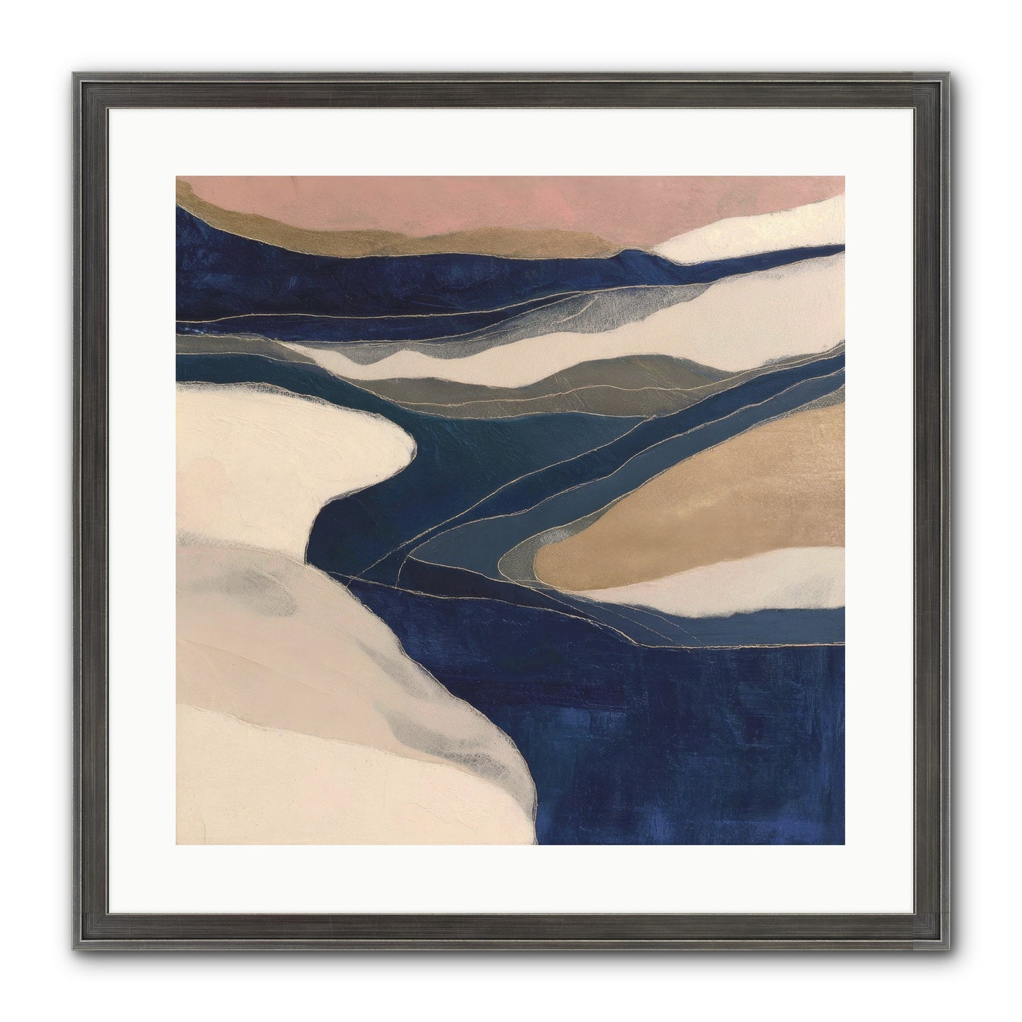 Indigo Framed Print - Slimwoods Black/Silver 20x20