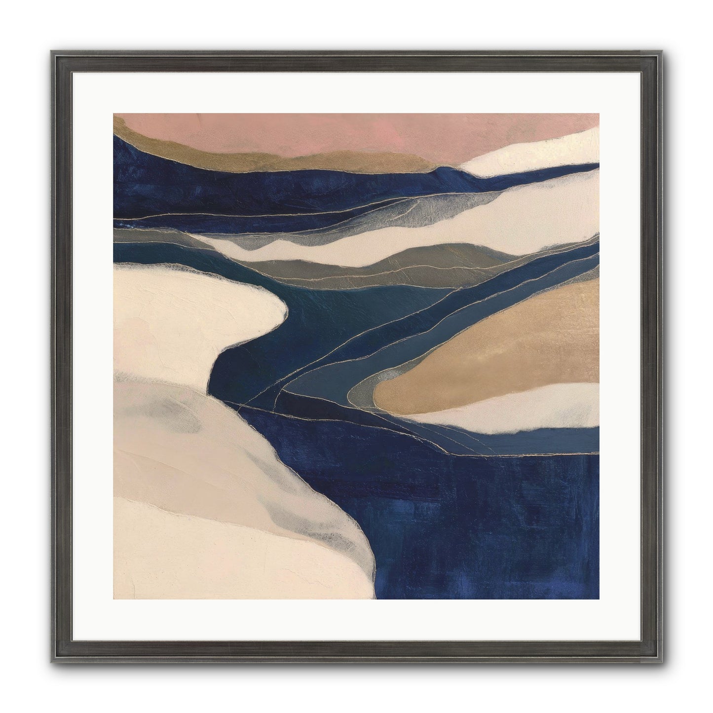 Indigo Framed Print - Slimwoods Black/Silver 24x24