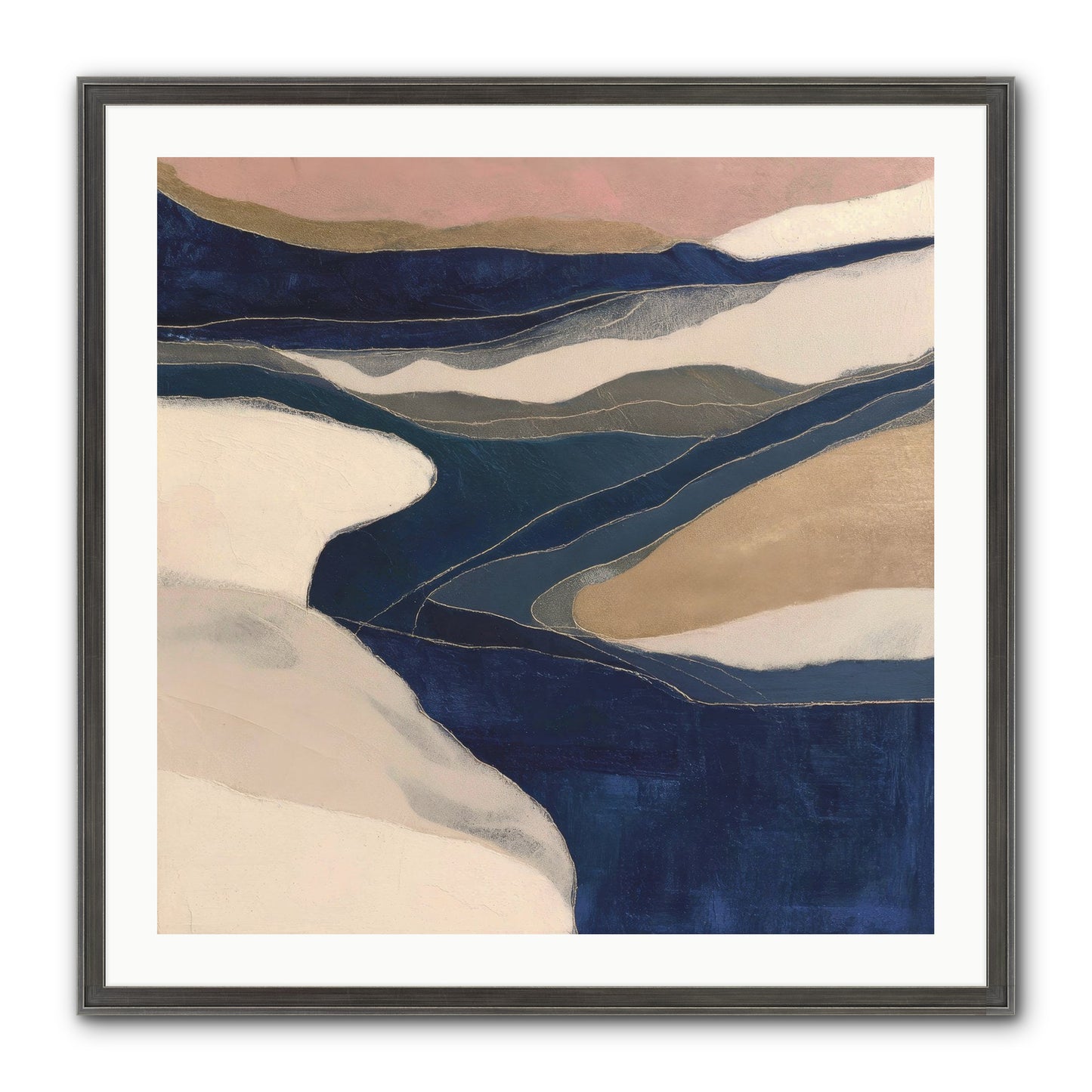 Indigo Framed Print - Slimwoods Black/Silver 30x30