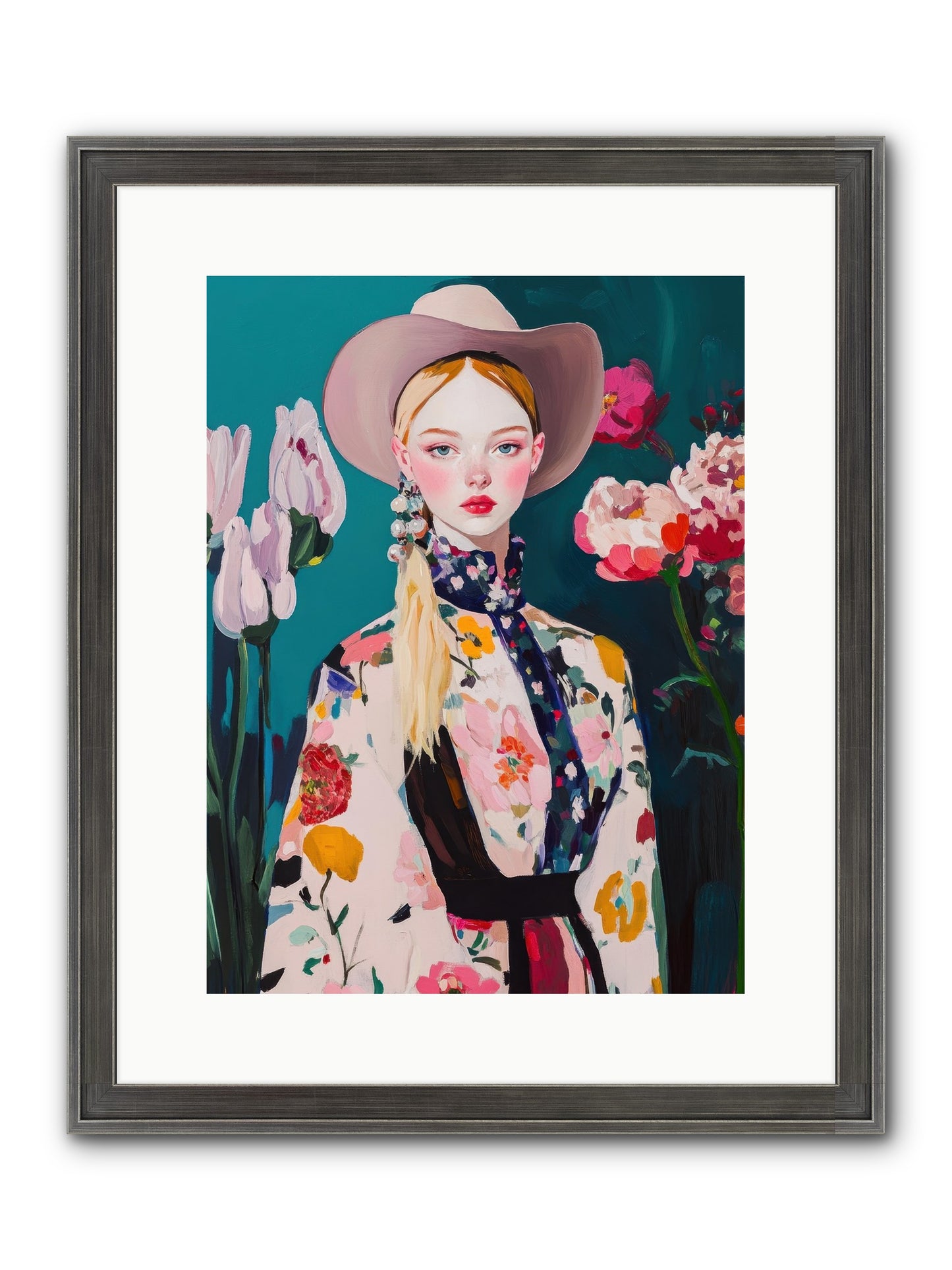Indigo Desert Framed Print - Slimwoods Black/Silver 12x16