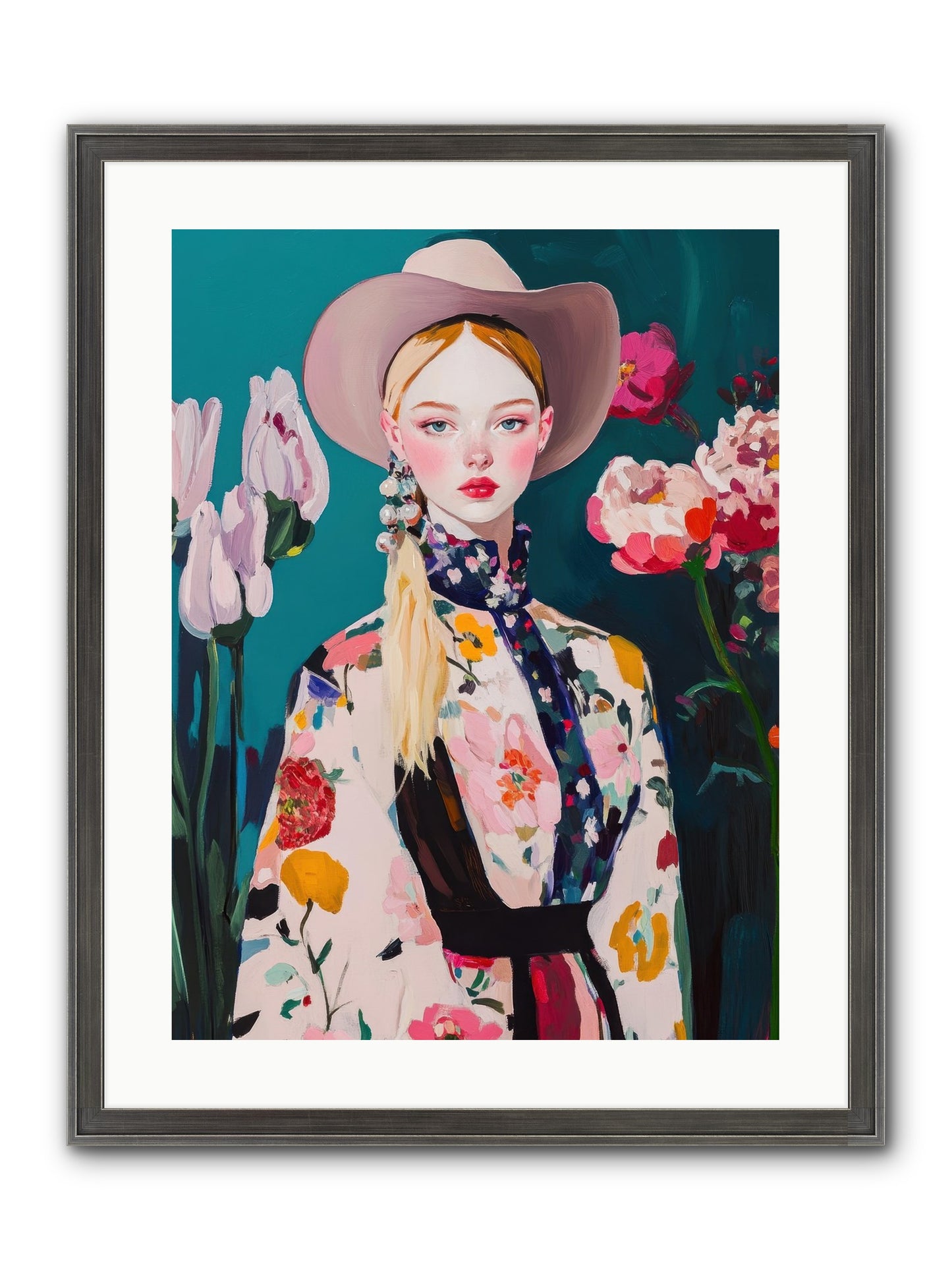 Indigo Desert Framed Print - Slimwoods Black/Silver 18x24