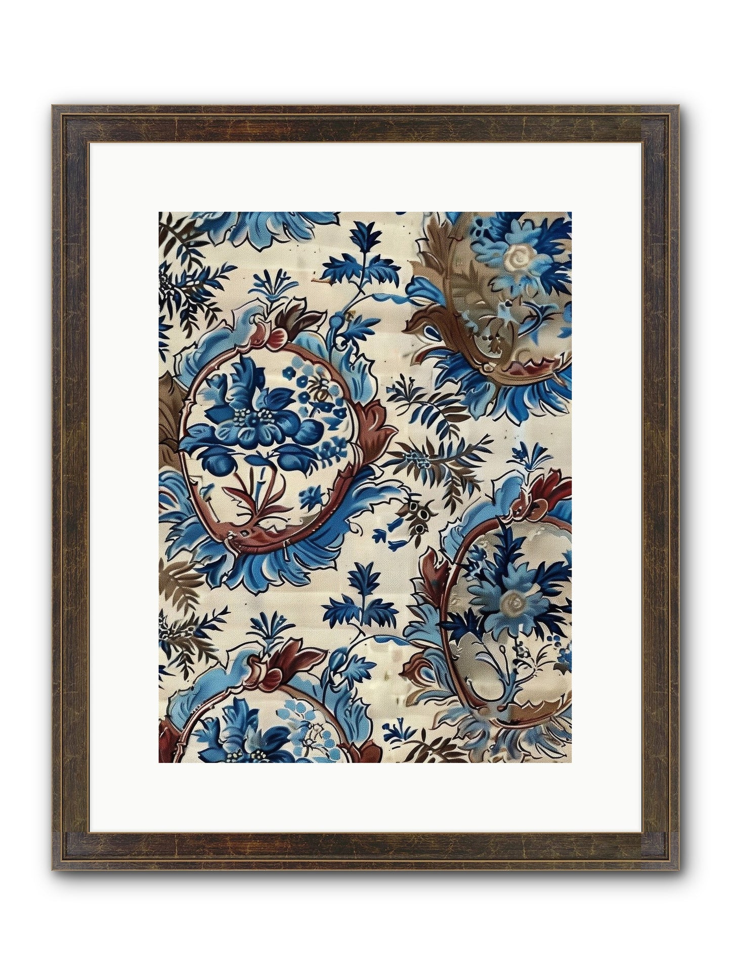 Indigo Silhouette Framed Print - Slimwoods Black/Gold 12x16