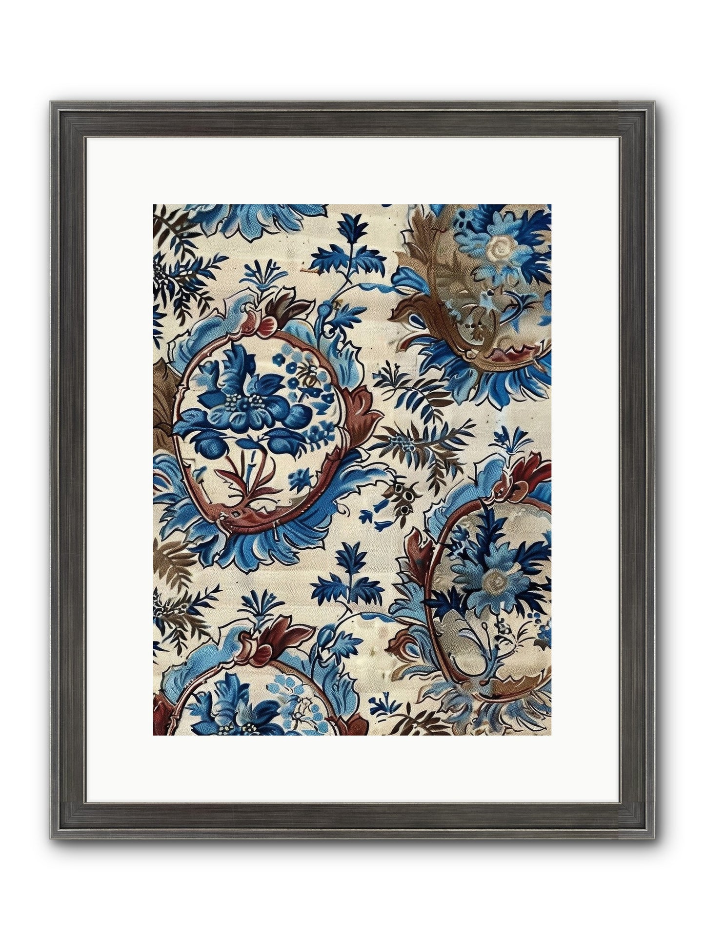 Indigo Silhouette Framed Print - Slimwoods Black/Silver 12x16