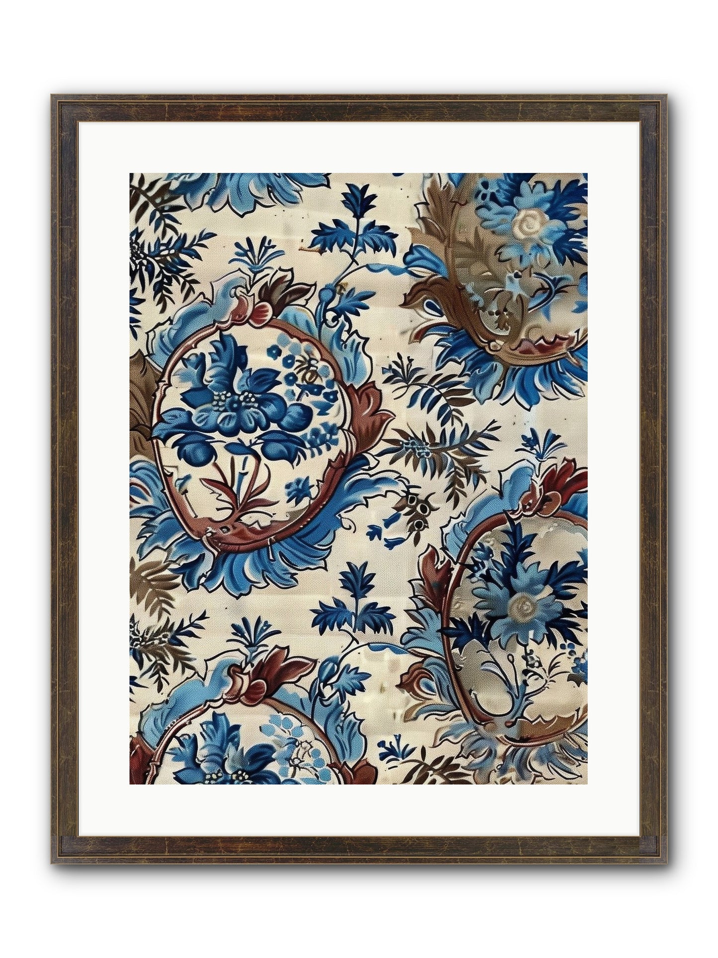 Indigo Silhouette Framed Print - Slimwoods Black/Gold 18x24