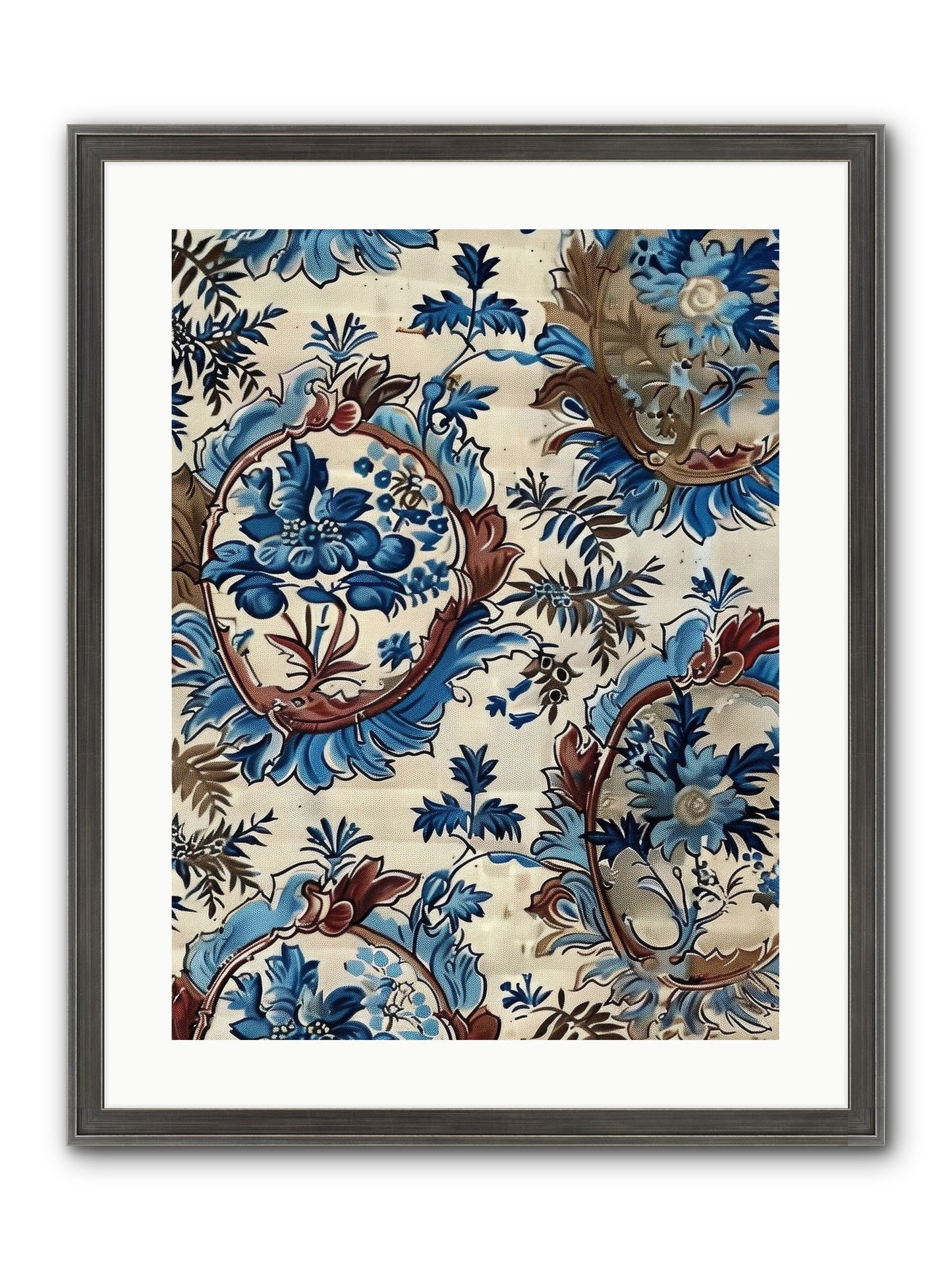 Indigo Silhouette Framed Print - Slimwoods Black/Silver 18x24