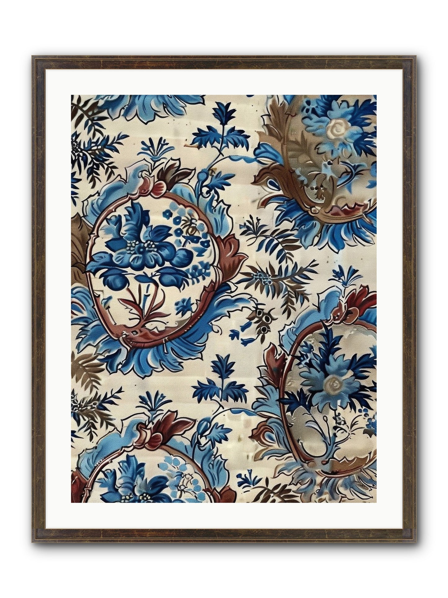 Indigo Silhouette Framed Print - Slimwoods Black/Gold 24x32