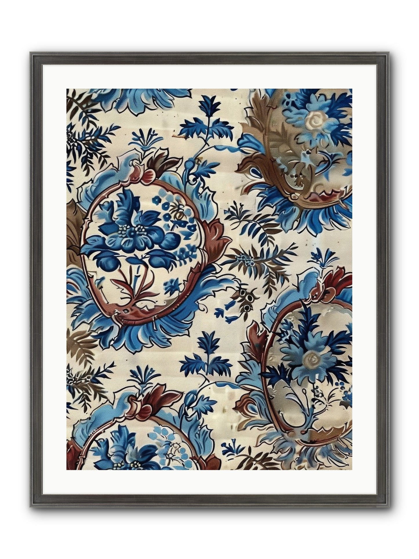 Indigo Silhouette Framed Print - Slimwoods Black/Silver 24x32