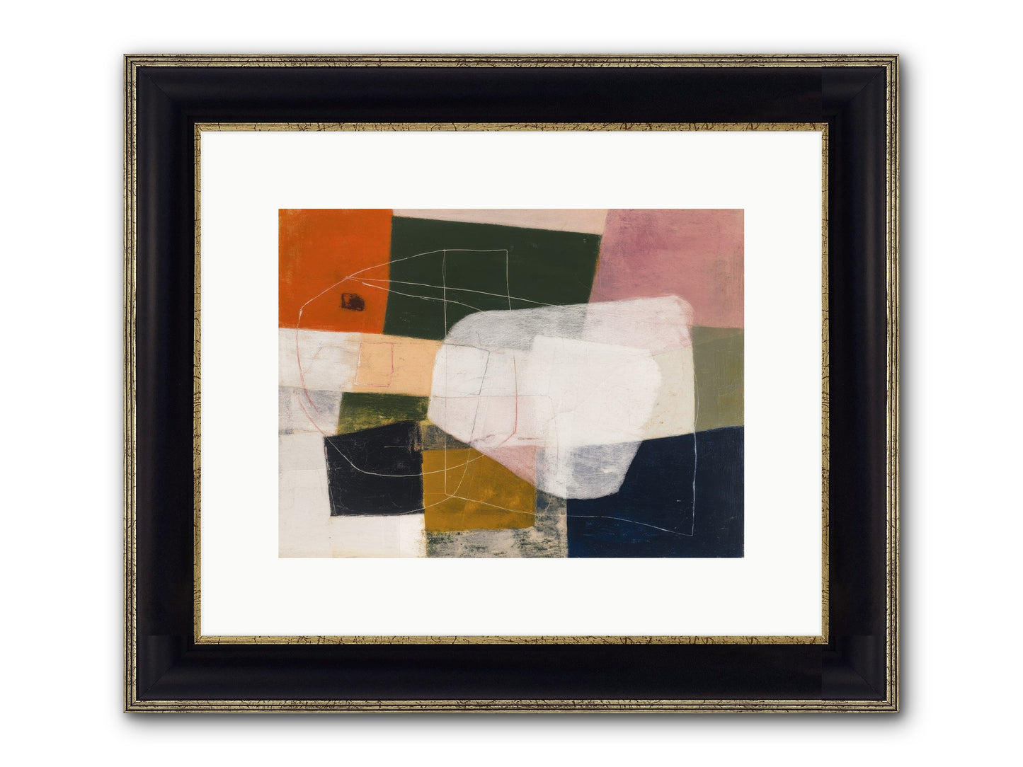 Inhabited Framed Print - Black & Gold 12x9