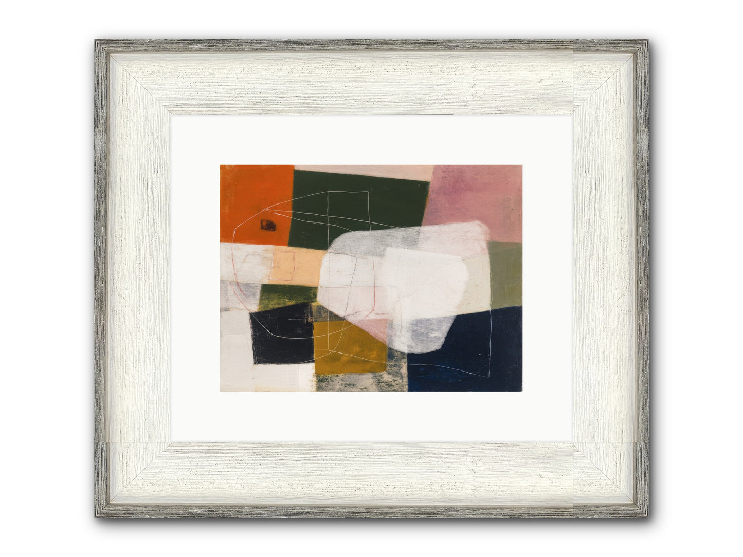 Inhabited Framed Print - Driftwood White 12x9