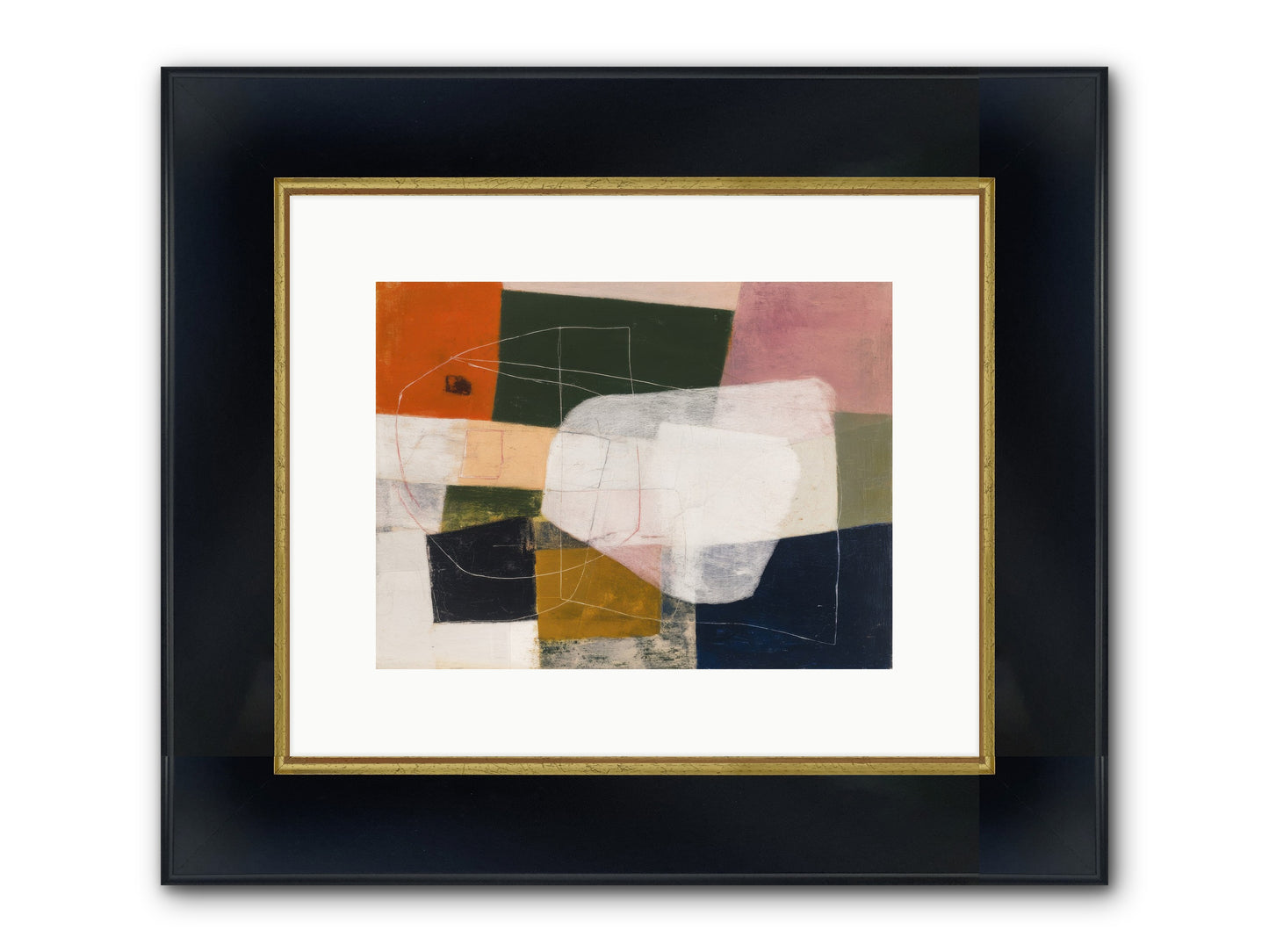 Inhabited Framed Print - Wide Black w/Gold 12x9