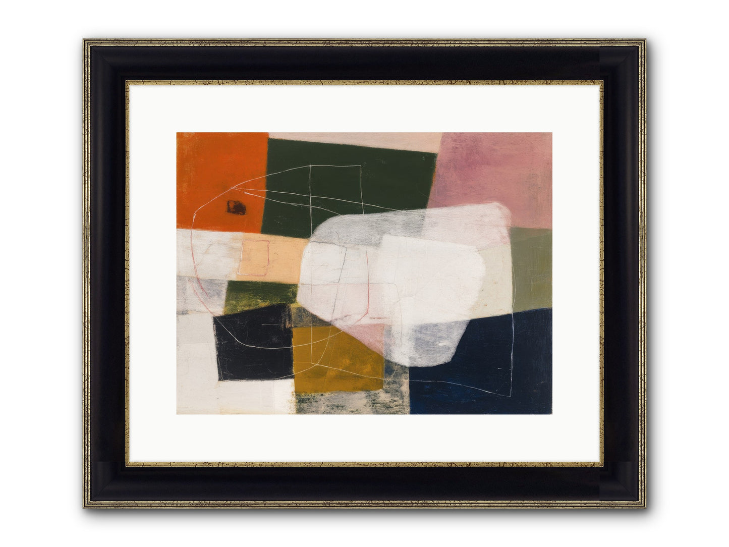 Inhabited Framed Print - Black & Gold 16x12
