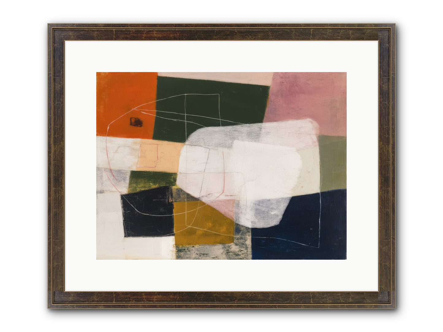 Inhabited Framed Print - Slimwoods Black/Gold 16x12