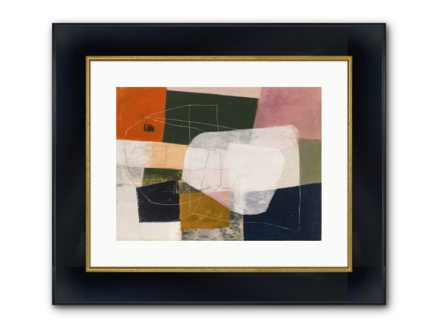 Inhabited Framed Print - Wide Black w/Gold 16x12