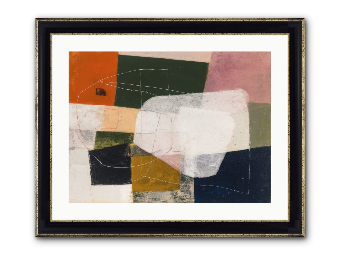 Inhabited Framed Print - Black & Gold 24x18