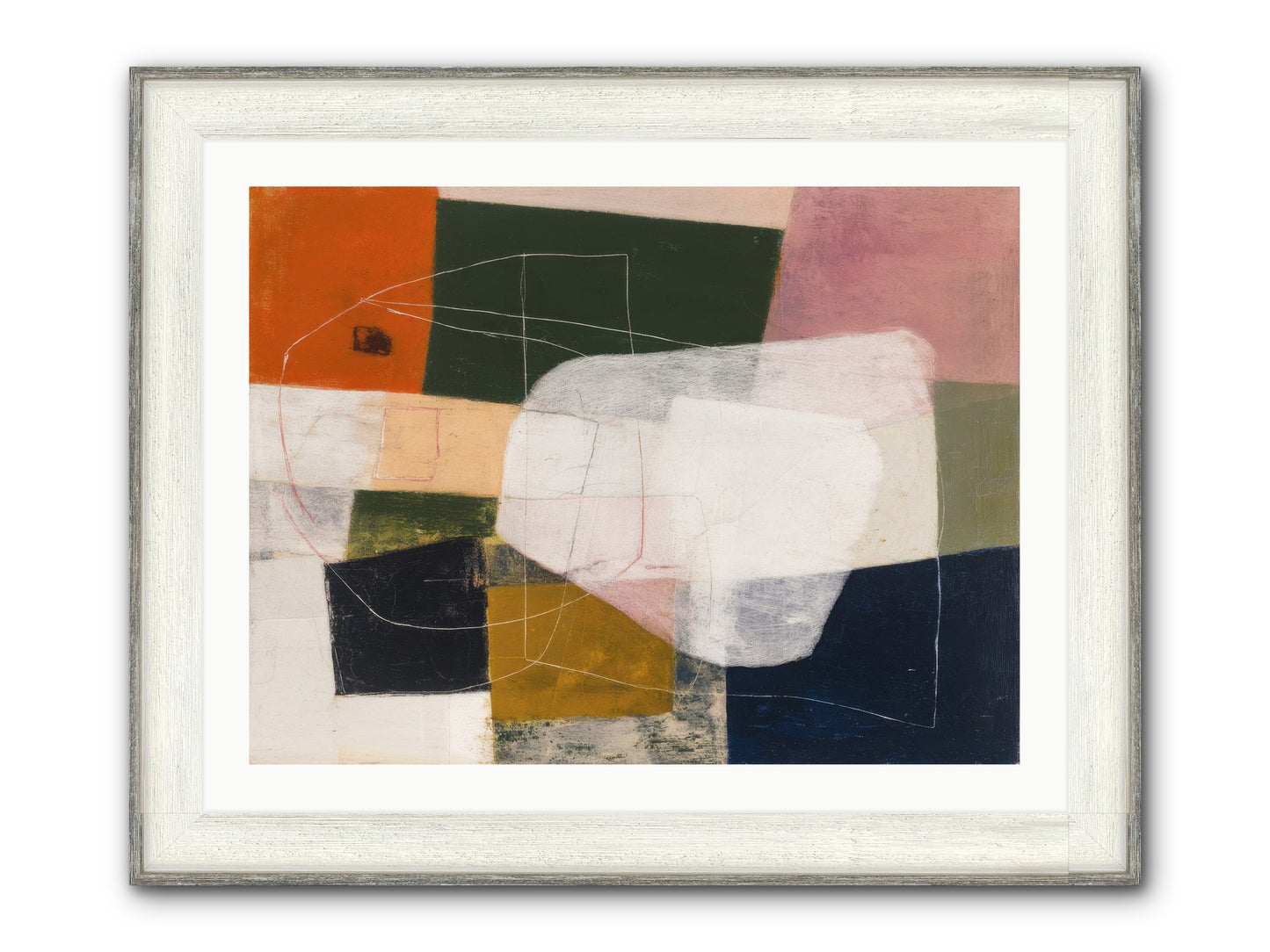 Inhabited Framed Print - Driftwood White 32x24