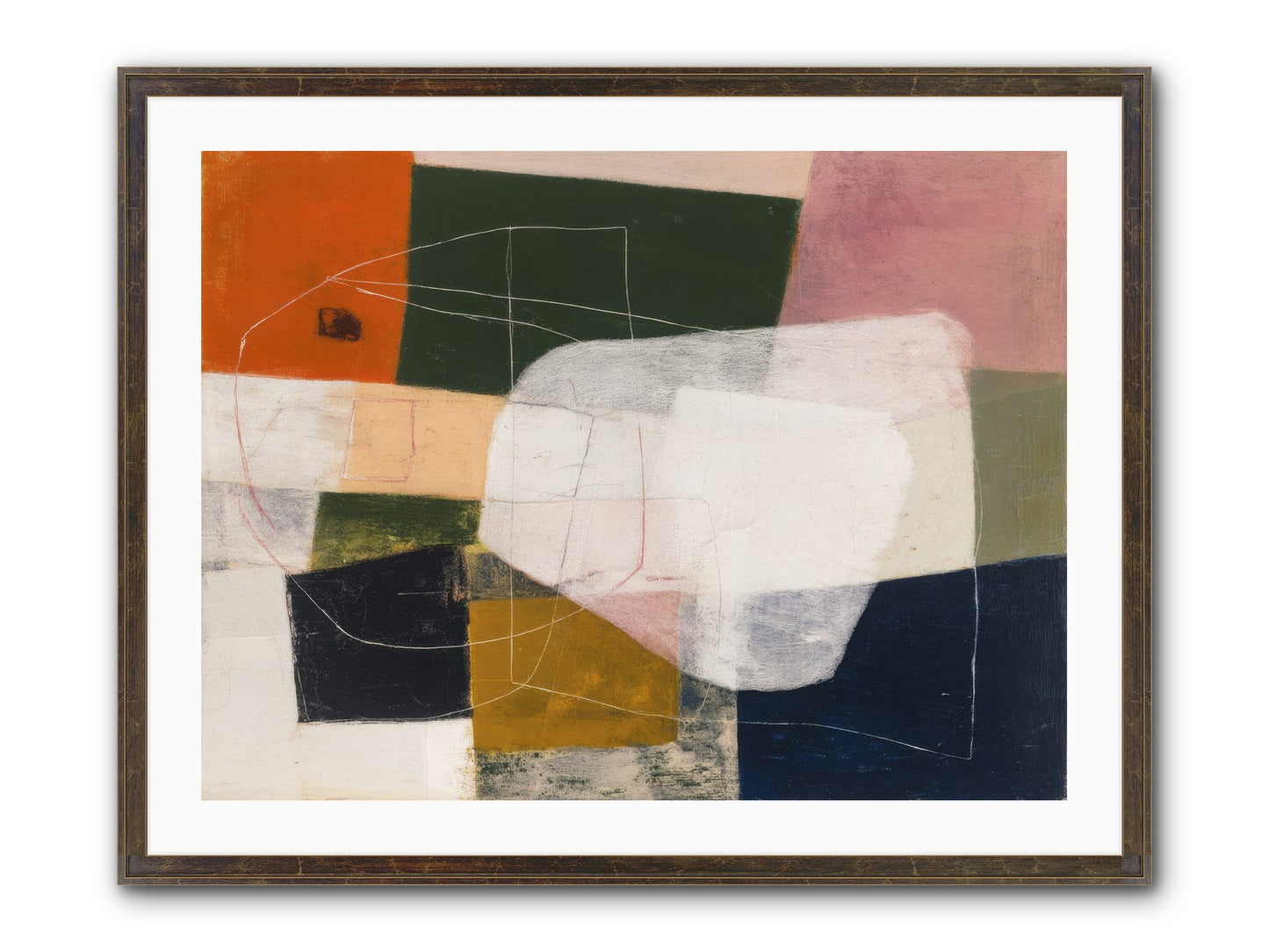 Inhabited Framed Print - Slimwoods Black/Gold 32x24