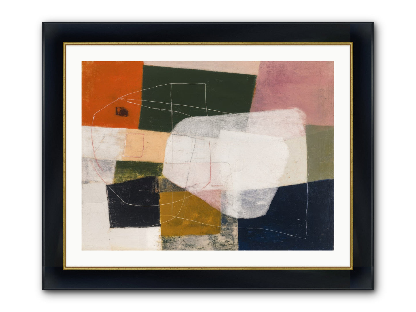 Inhabited Framed Print - Wide Black w/Gold 32x24