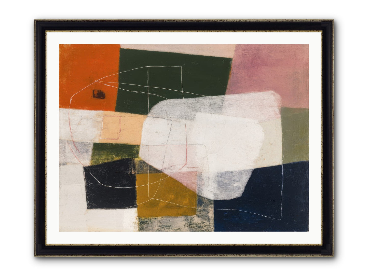 Inhabited Framed Print - Black & Gold 40x30