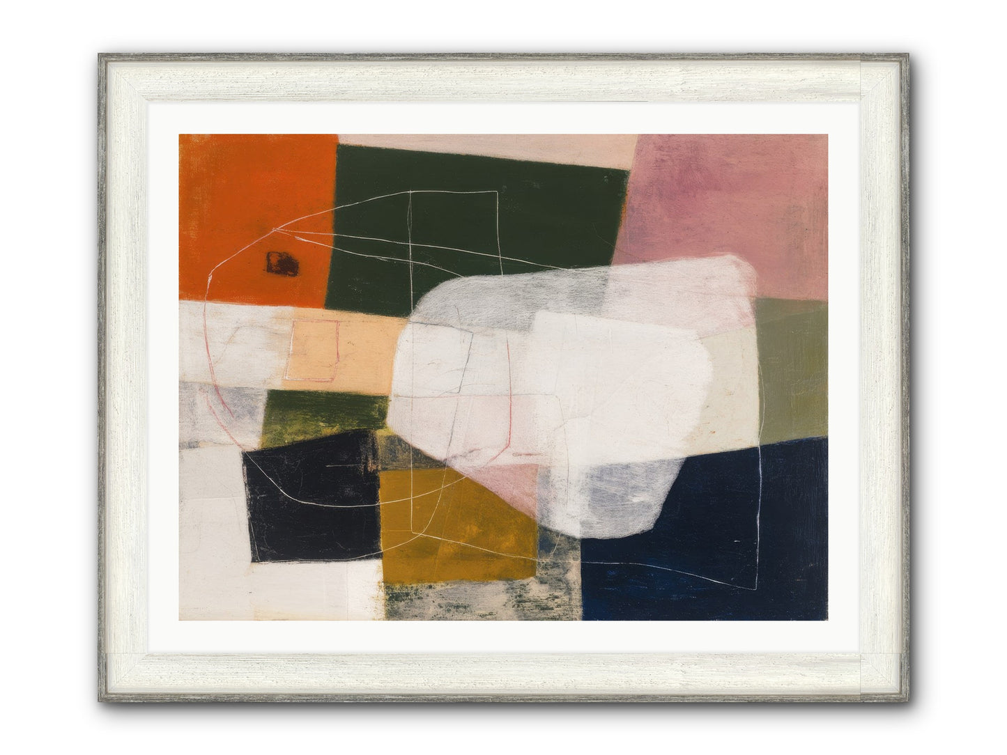 Inhabited Framed Print - Driftwood White 40x30