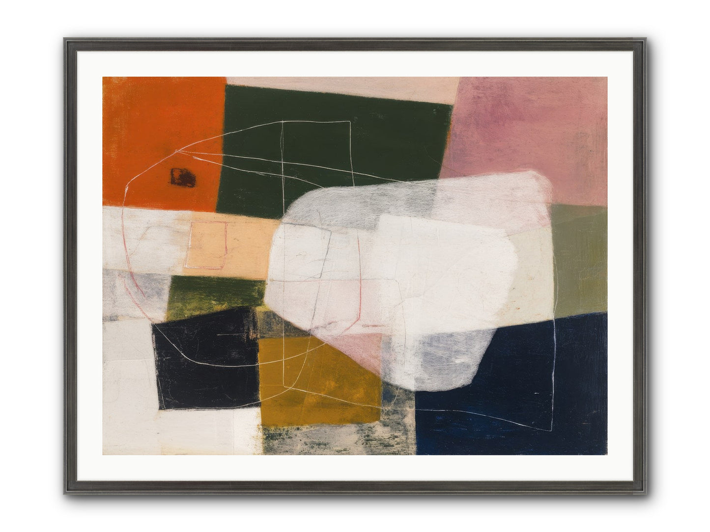 Inhabited Framed Print - Slimwoods Black/Silver 40x30