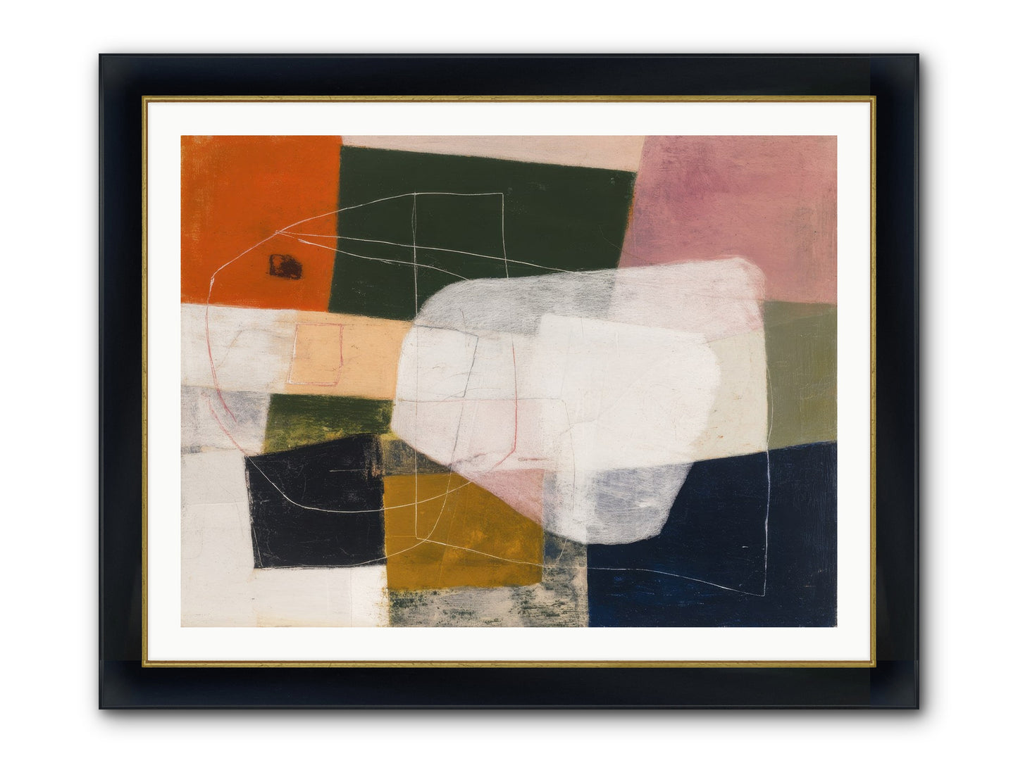 Inhabited Framed Print - Wide Black w/Gold 40x30