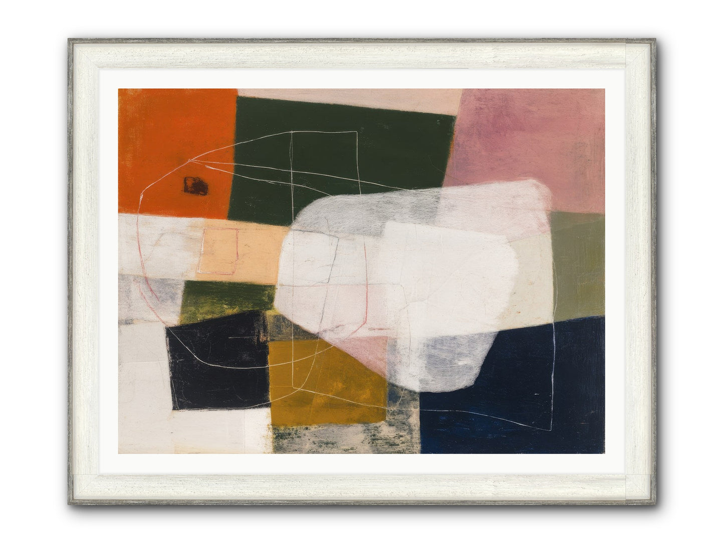 Inhabited Framed Print - Driftwood White 48x36