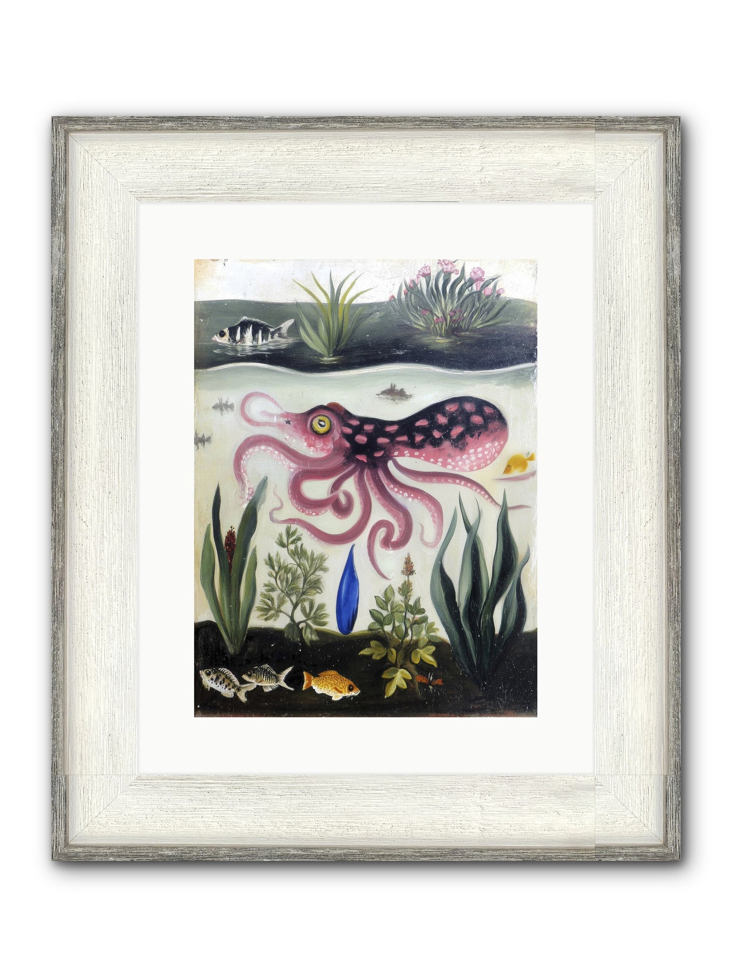 Ink Spell Framed Print - Driftwood White 12x16