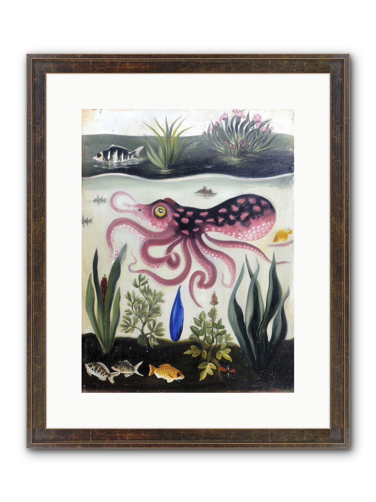 Ink Spell Framed Print - Slimwoods Black/Gold 12x16