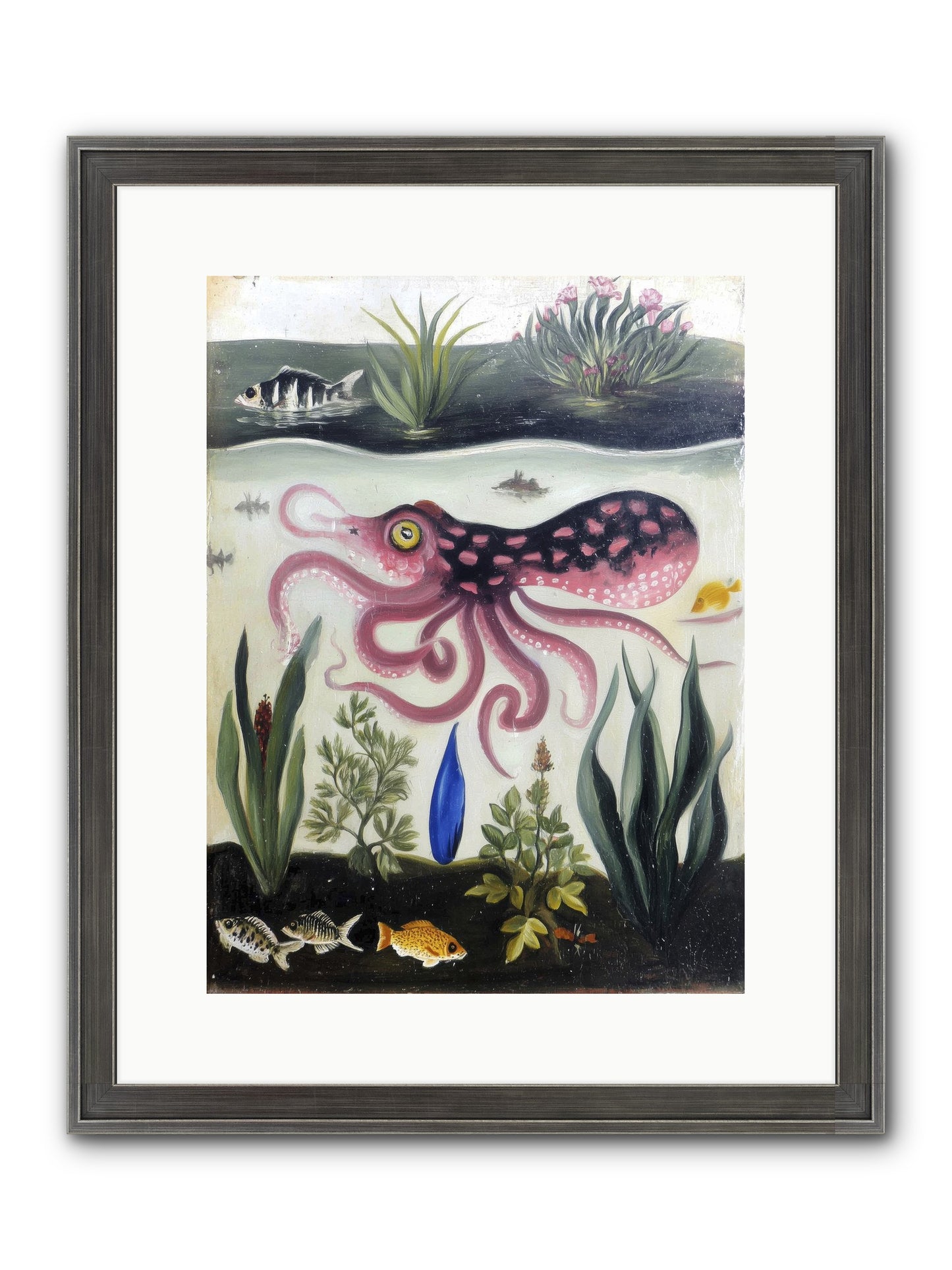 Ink Spell Framed Print - Slimwoods Black/Silver 12x16