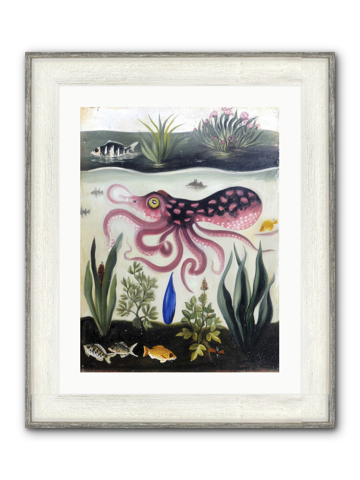 Ink Spell Framed Print - Driftwood White 18x24