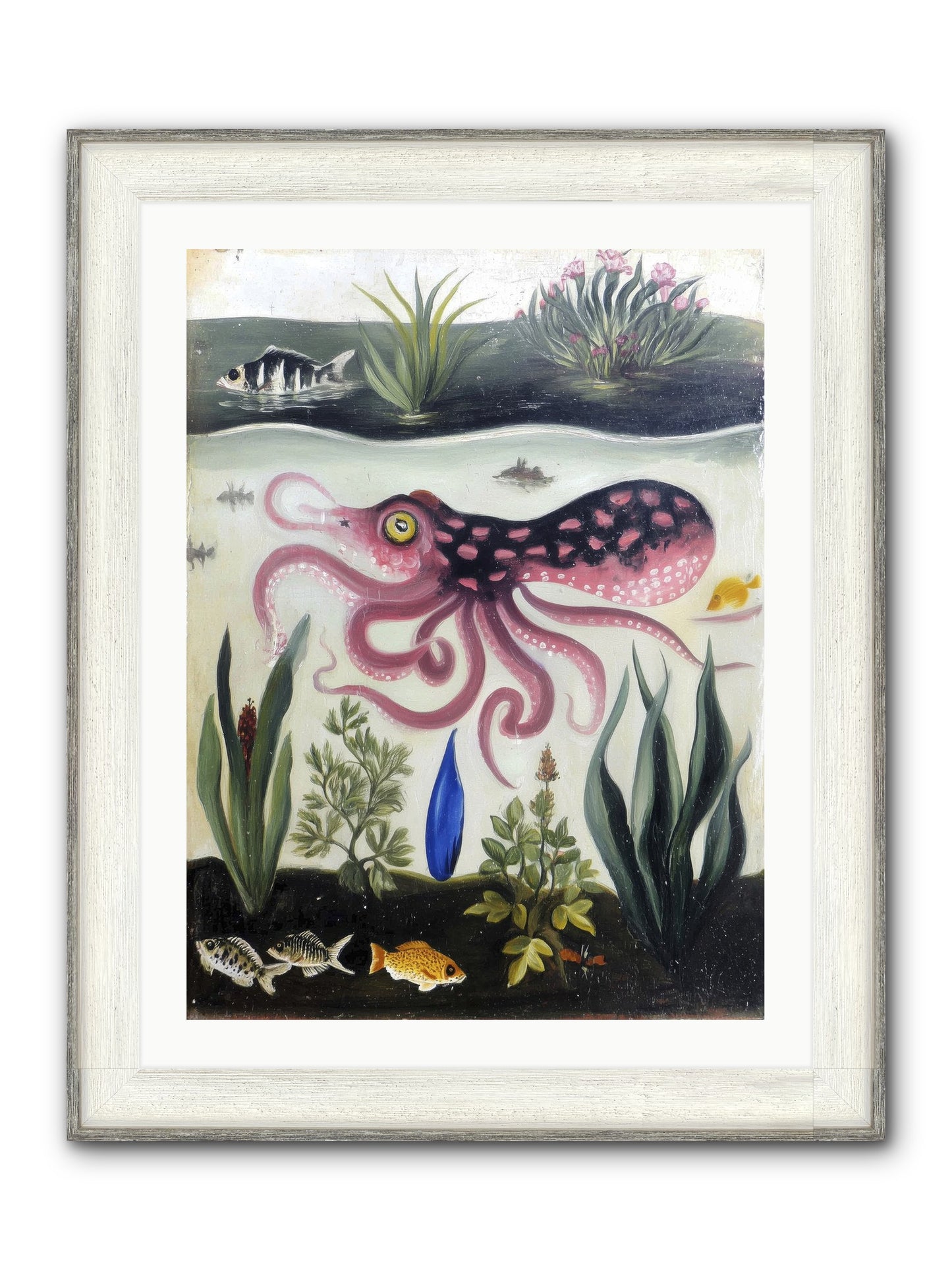 Ink Spell Framed Print - Driftwood White 24x32