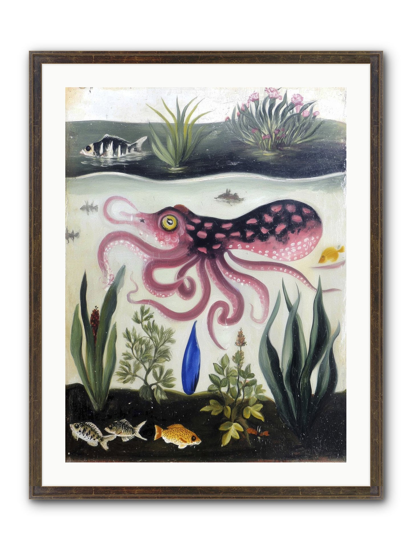 Ink Spell Framed Print - Slimwoods Black/Gold 24x32