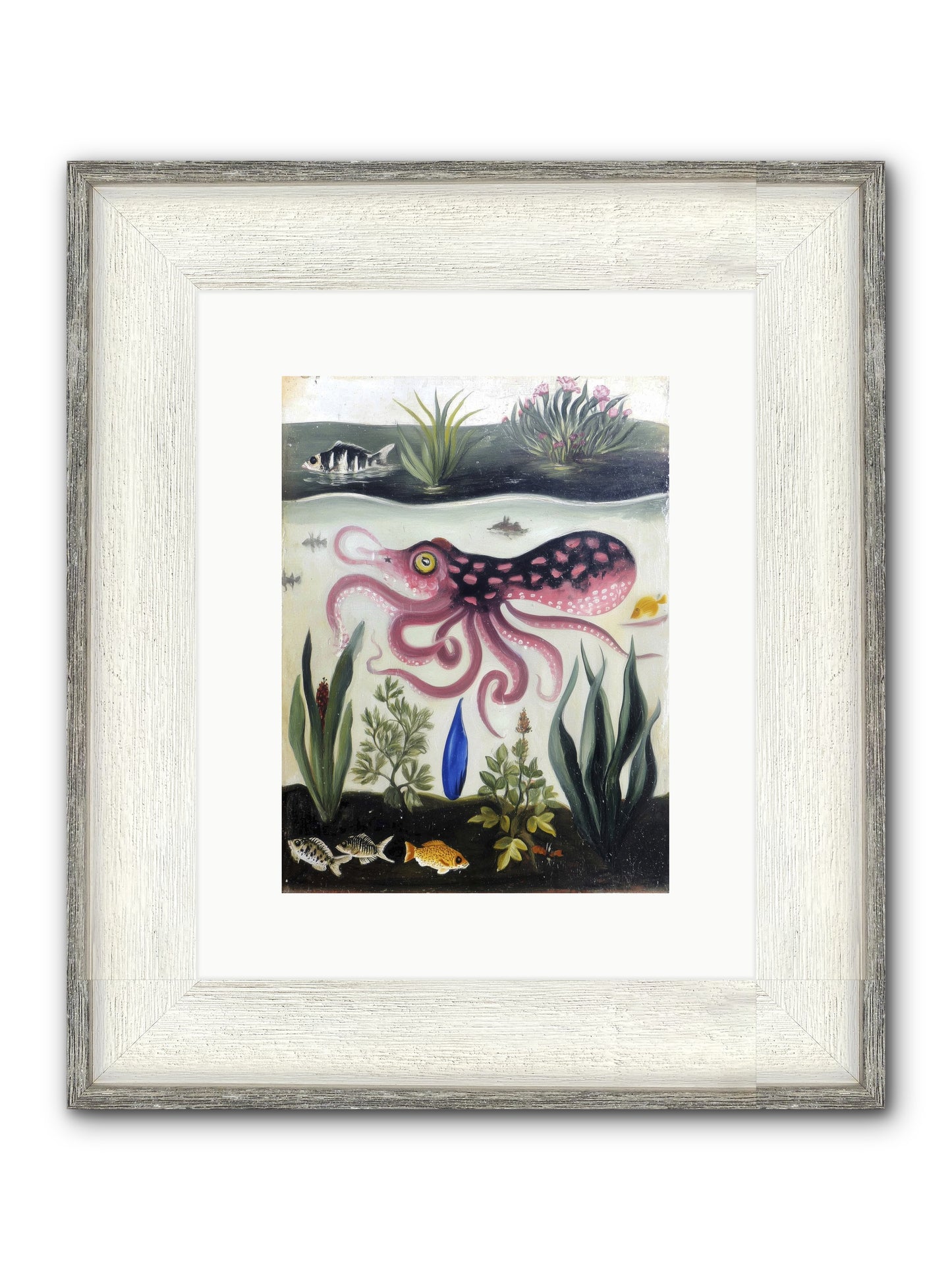 Ink Spell Framed Print - Driftwood White 9x12