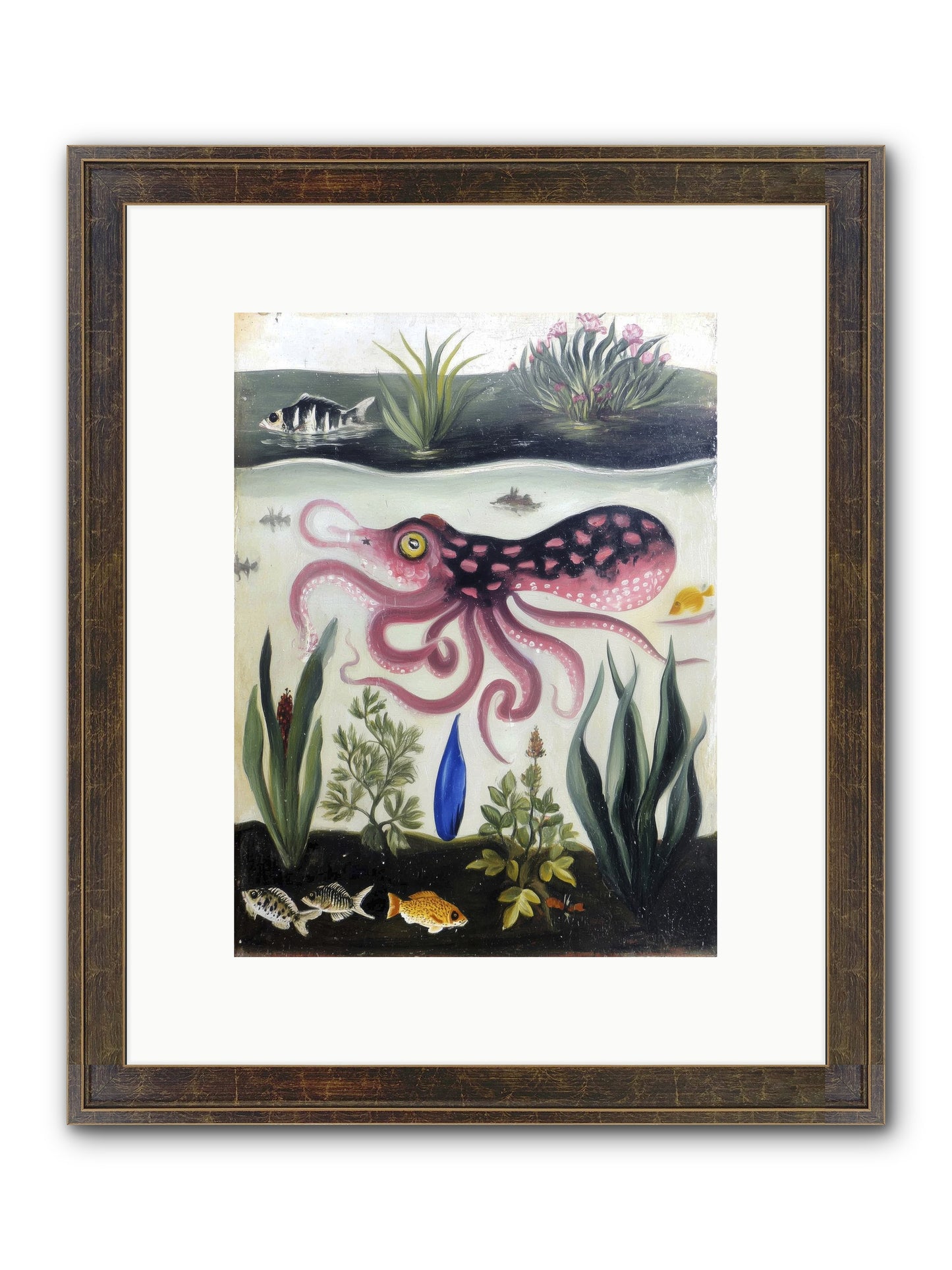 Ink Spell Framed Print - Slimwoods Black/Gold 9x12